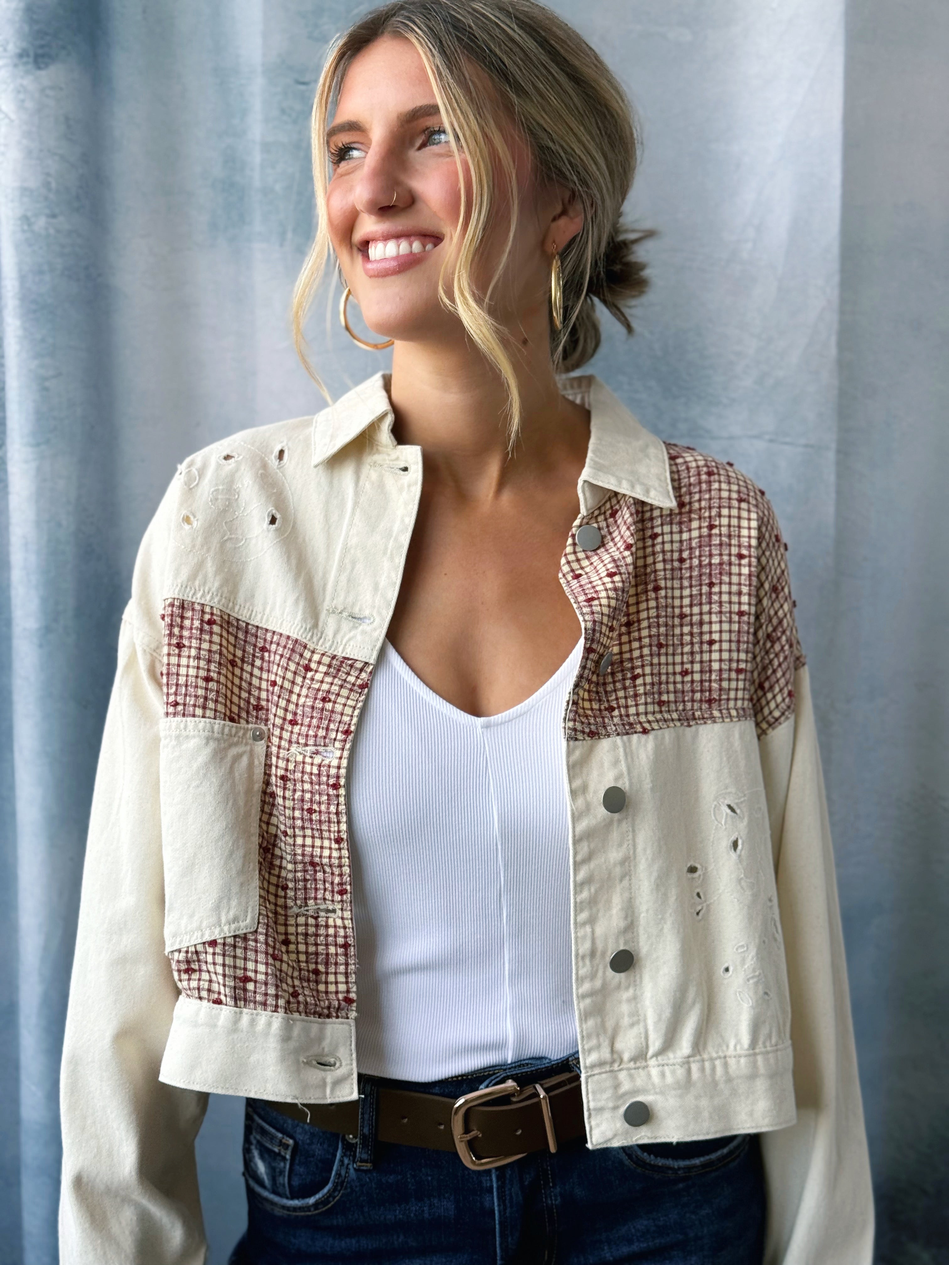 Cammie Jacket - NATURAL - willows clothing JACKET