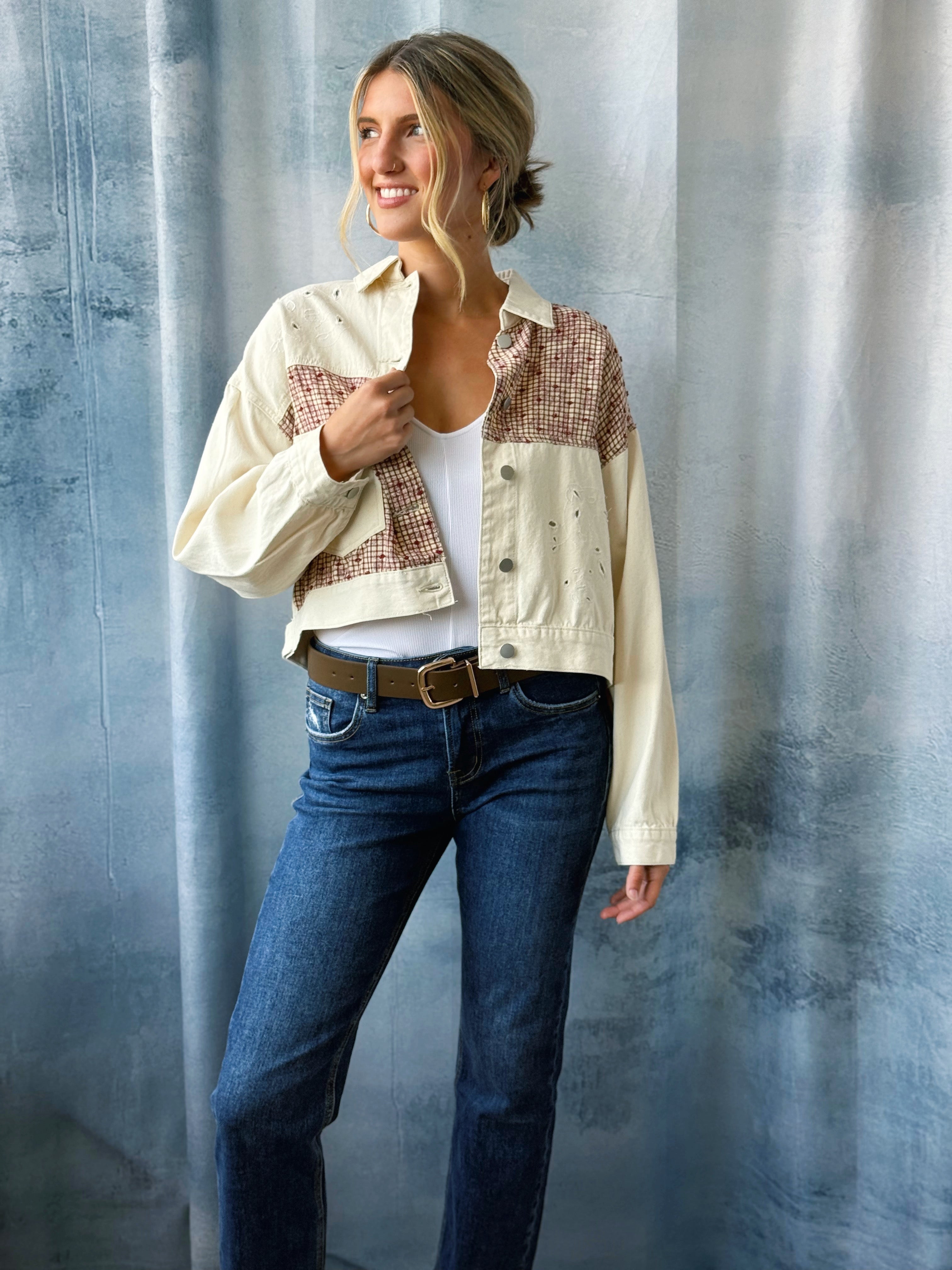 Cammie Jacket - NATURAL - willows clothing JACKET