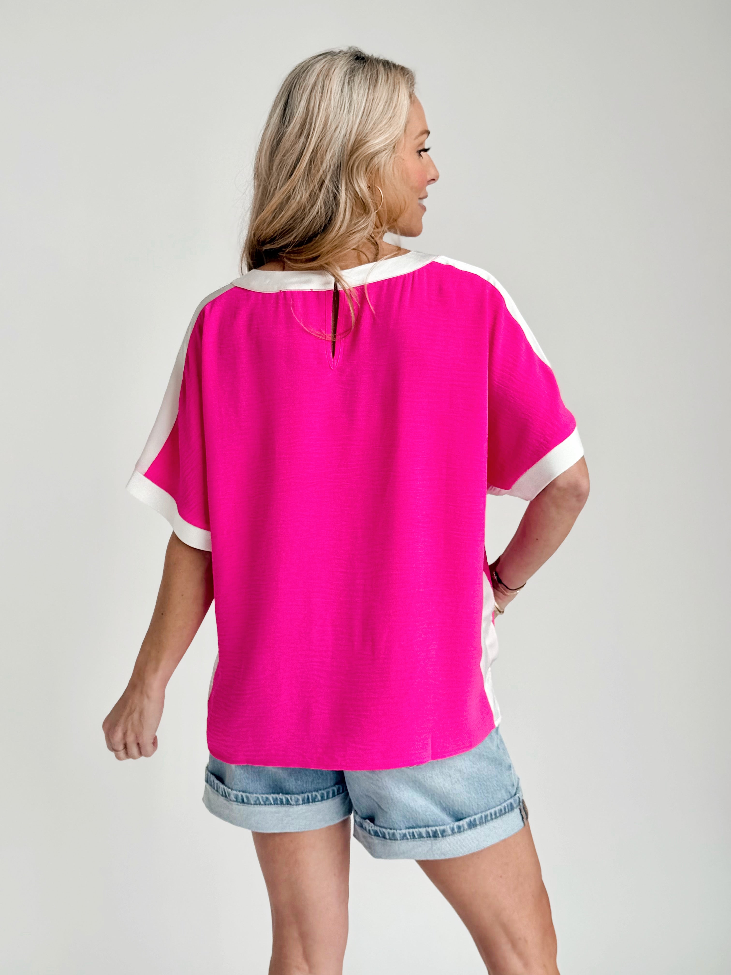 Capri Tee - HOT PINK - willows clothing S/S SHIRT