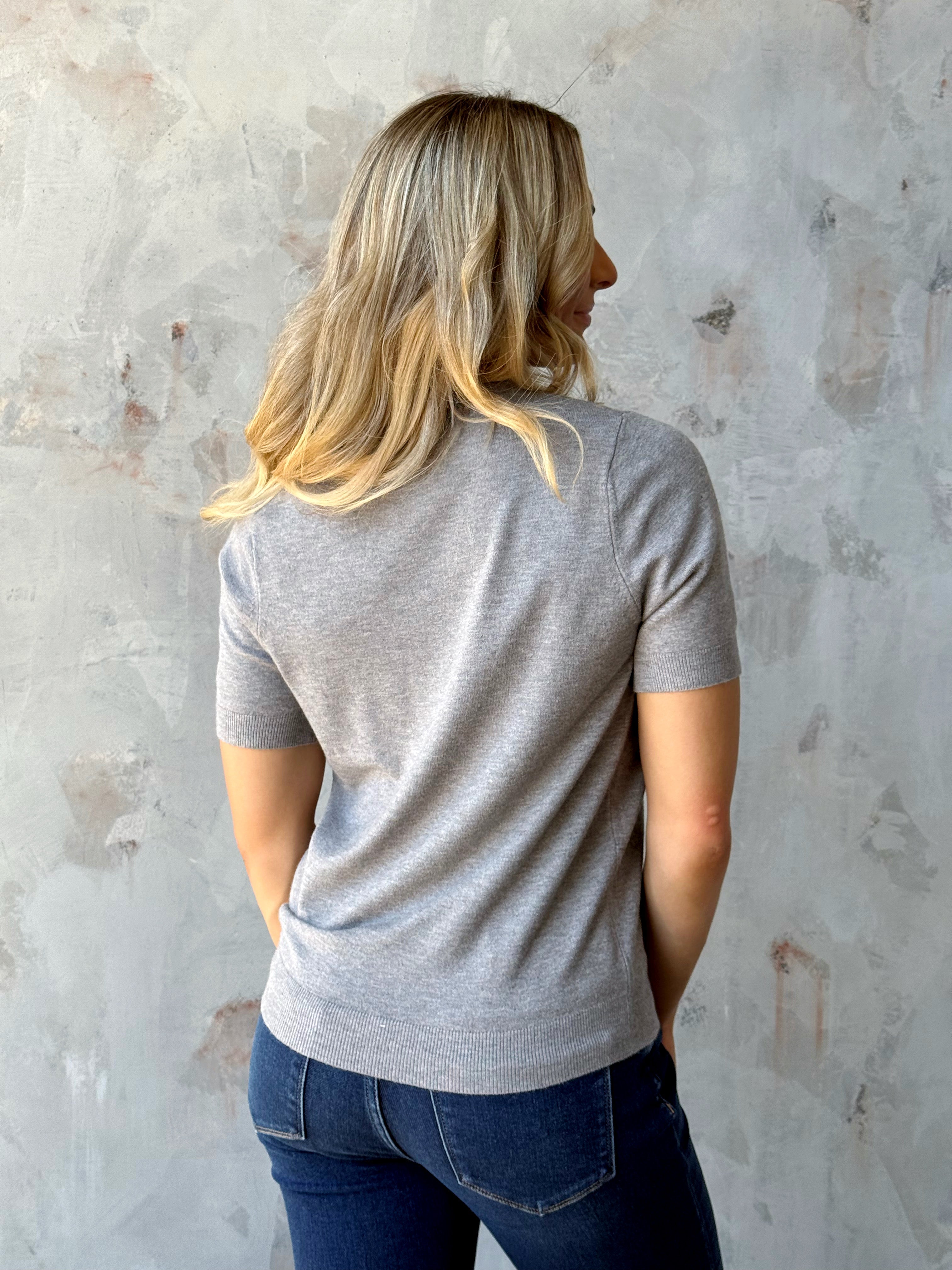 Carol Sweater - HEATHER GREY - willows clothing SWEATER