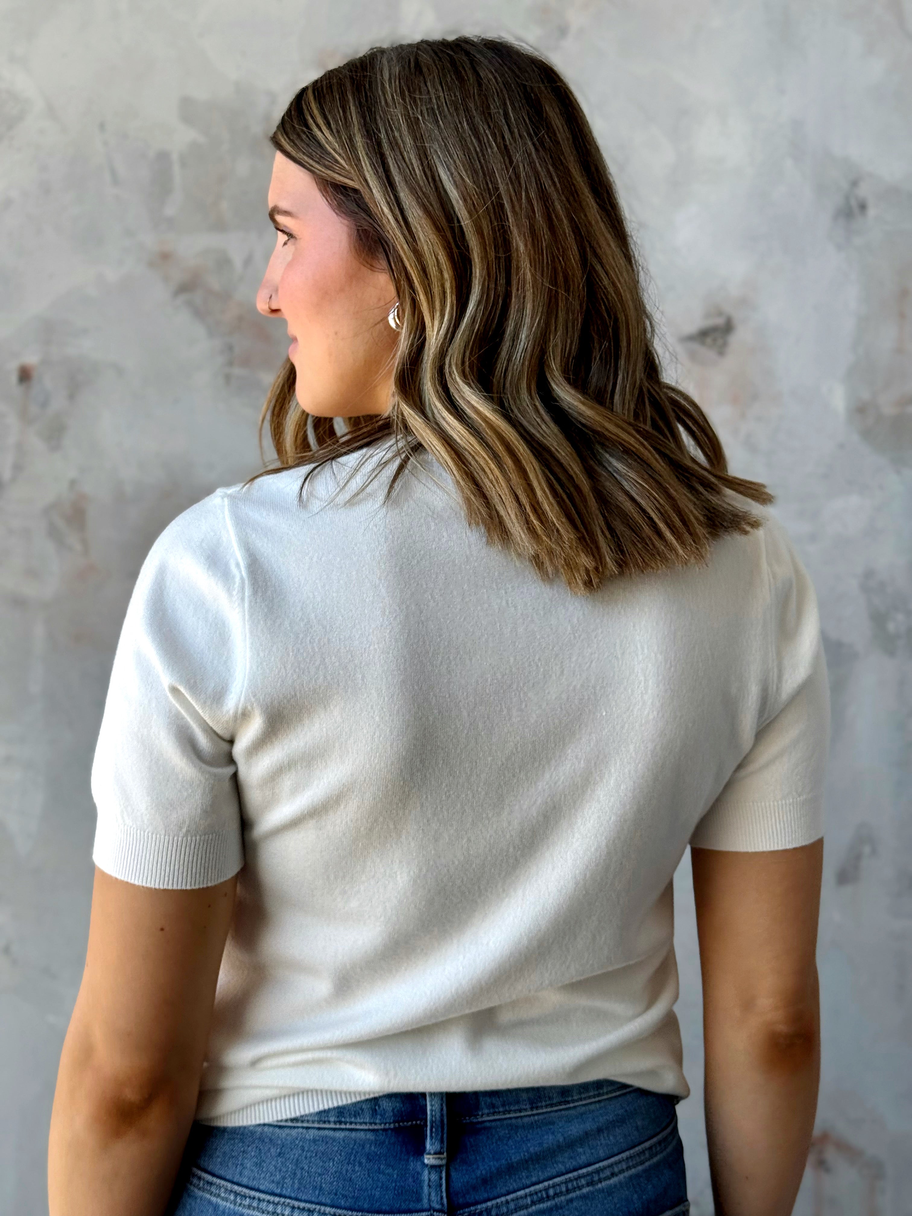 Carol Sweater - WHITE - willows clothing SWEATER