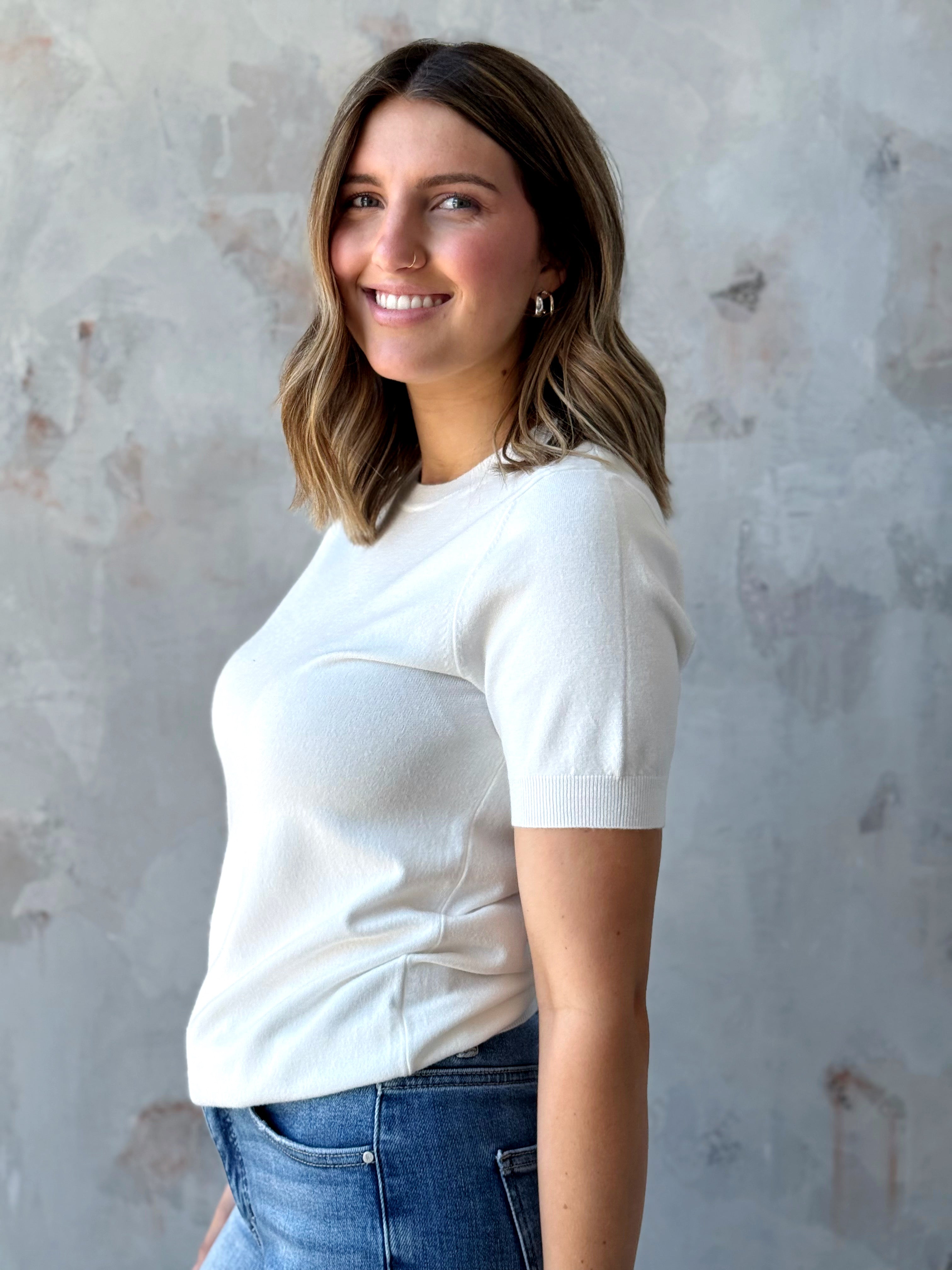 Carol Sweater - WHITE - willows clothing SWEATER