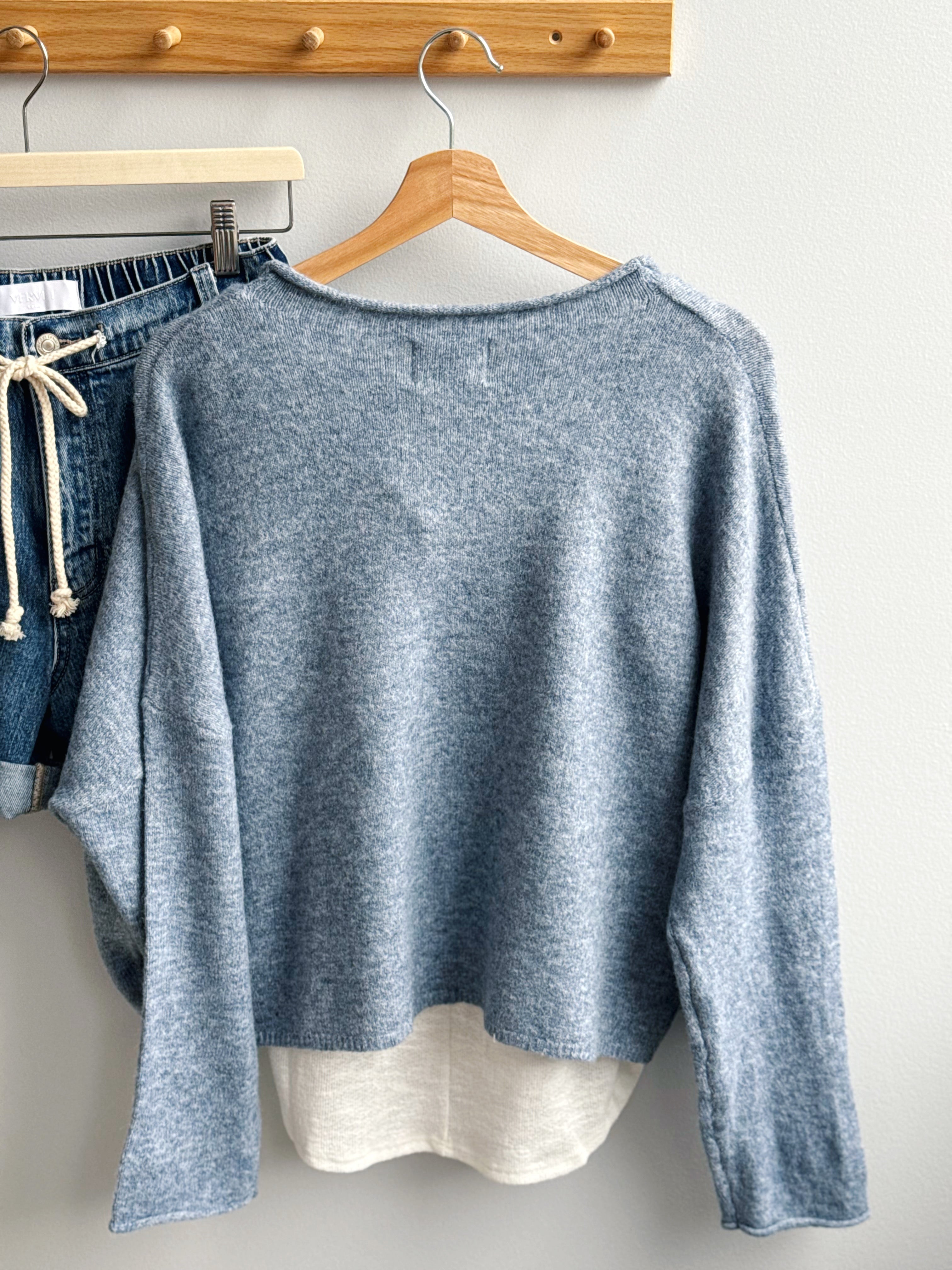 Caroline Cardigan - DUSTY BLUE - willows clothing Cardigan