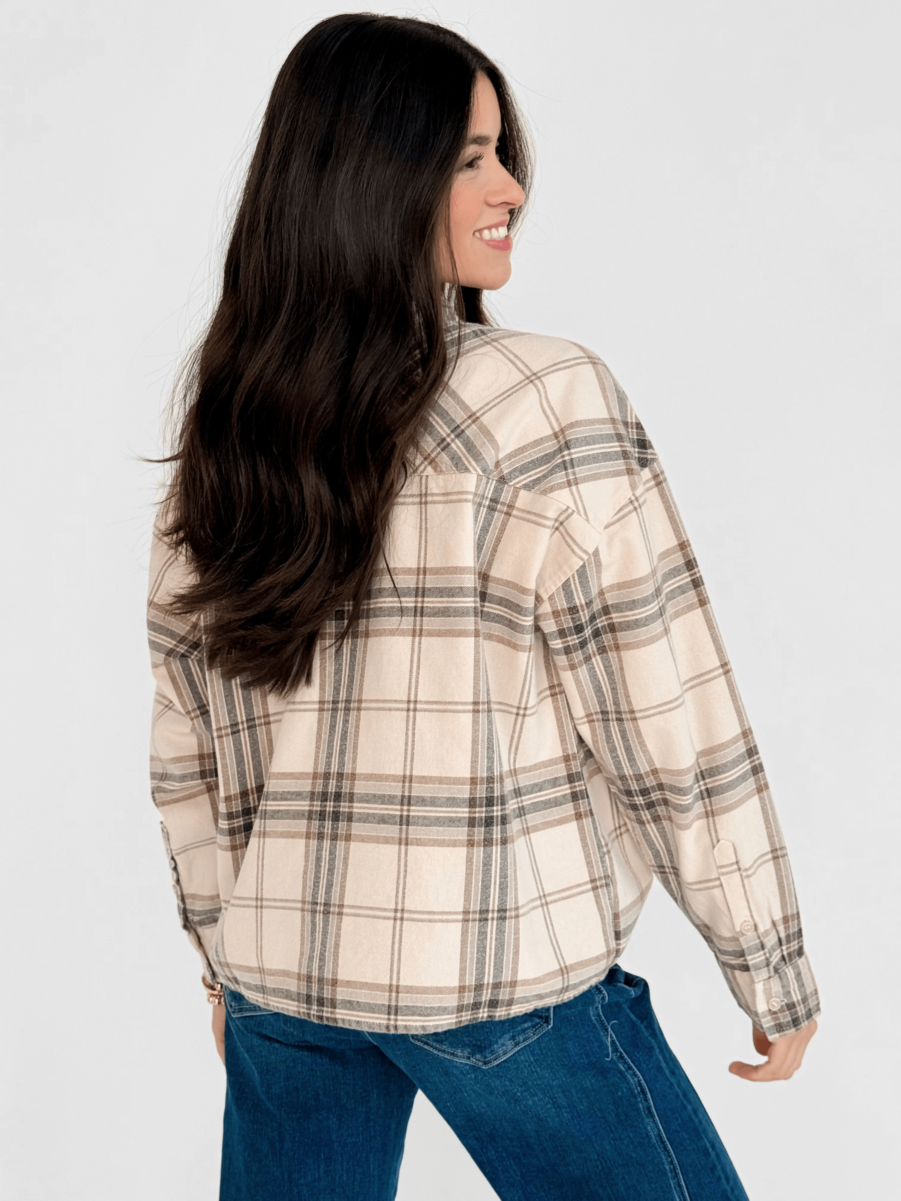 Carson Top - KHAKI MULTI - willows clothing L/S SHIRT