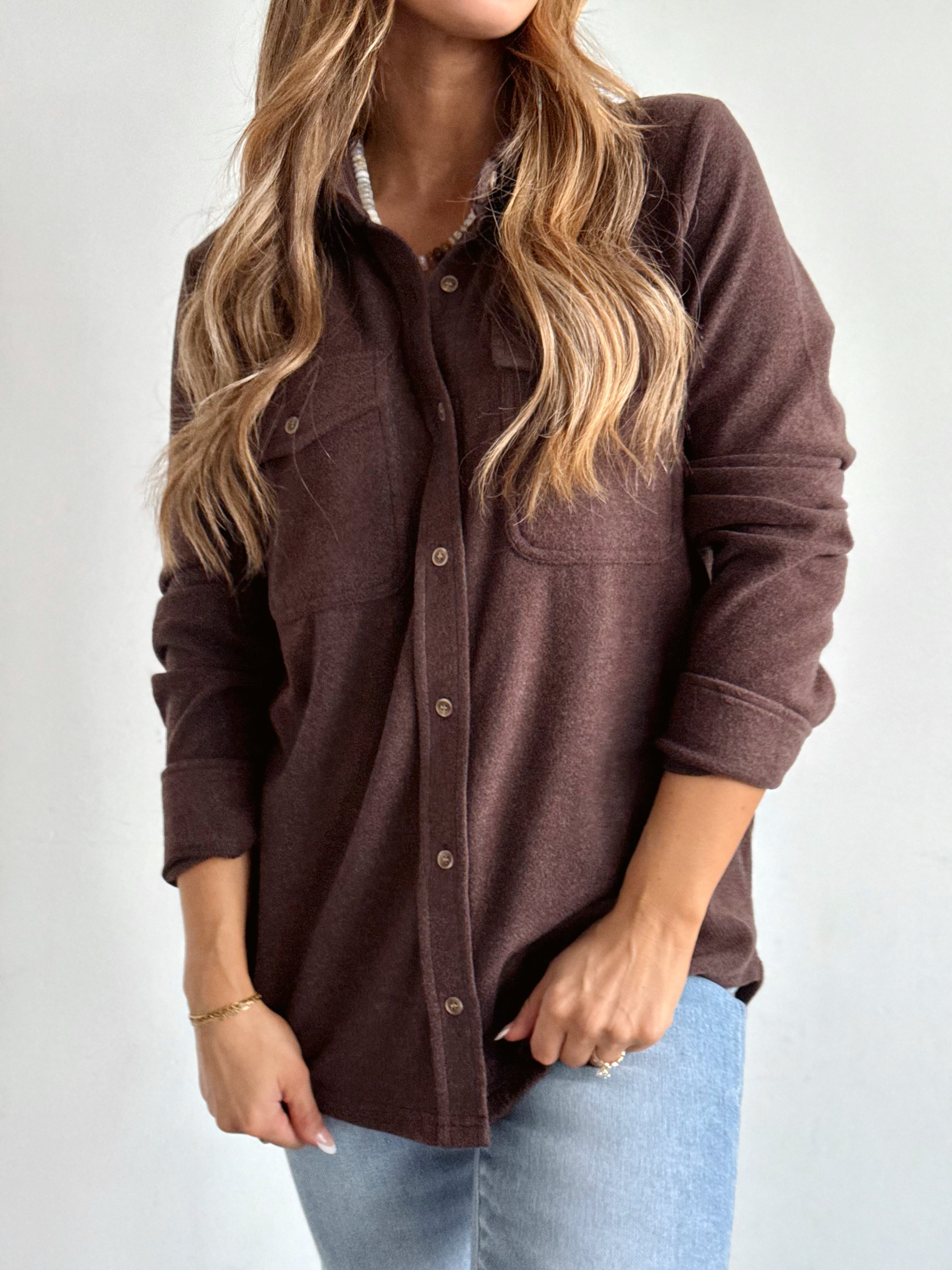 Cassian Shirt - COFFEE BEAN - willows clothing L/S SHIRT
