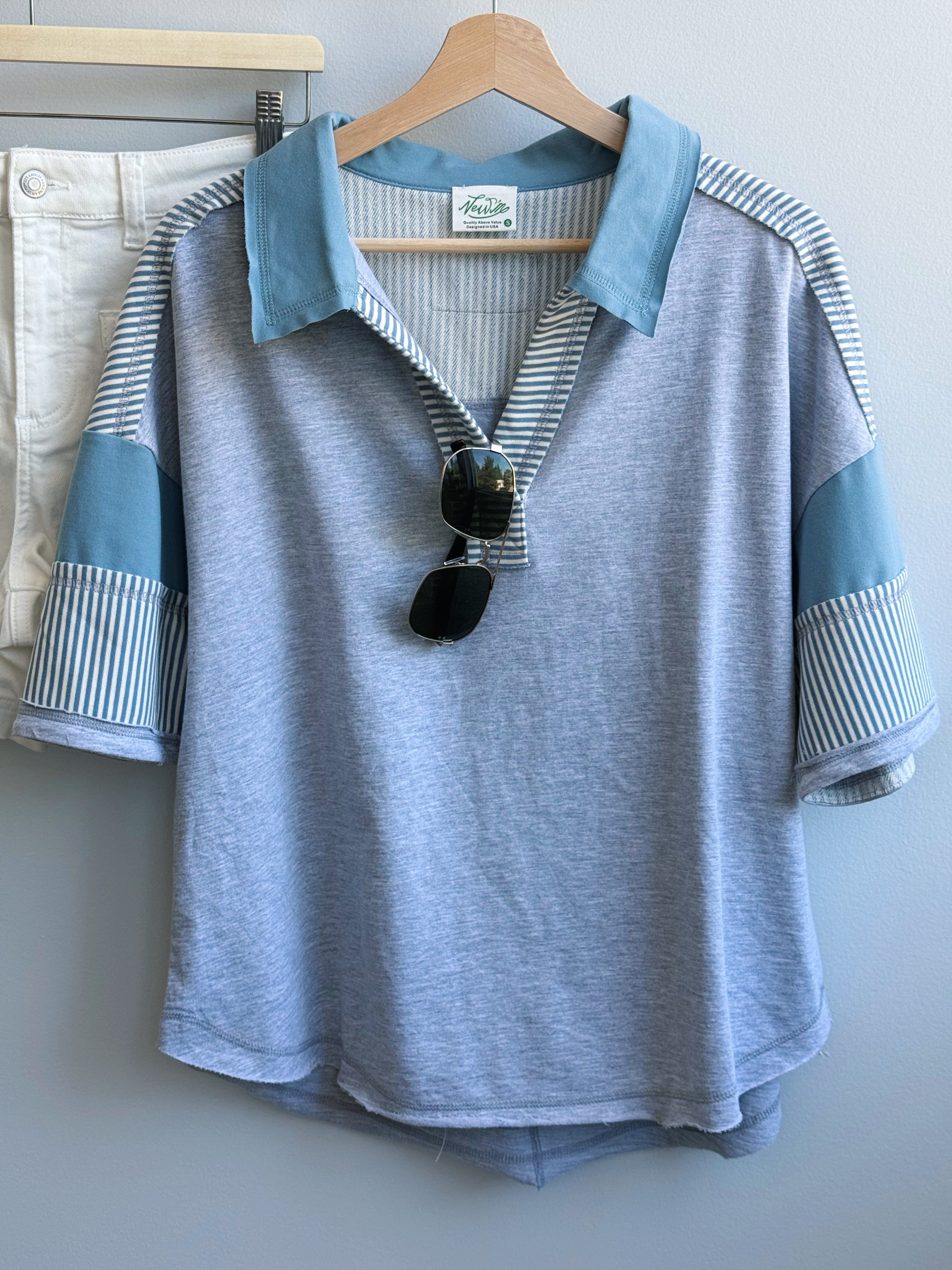 Catching Some Rays Tee - HEATHER GRAY - willows clothing S/S SHIRT