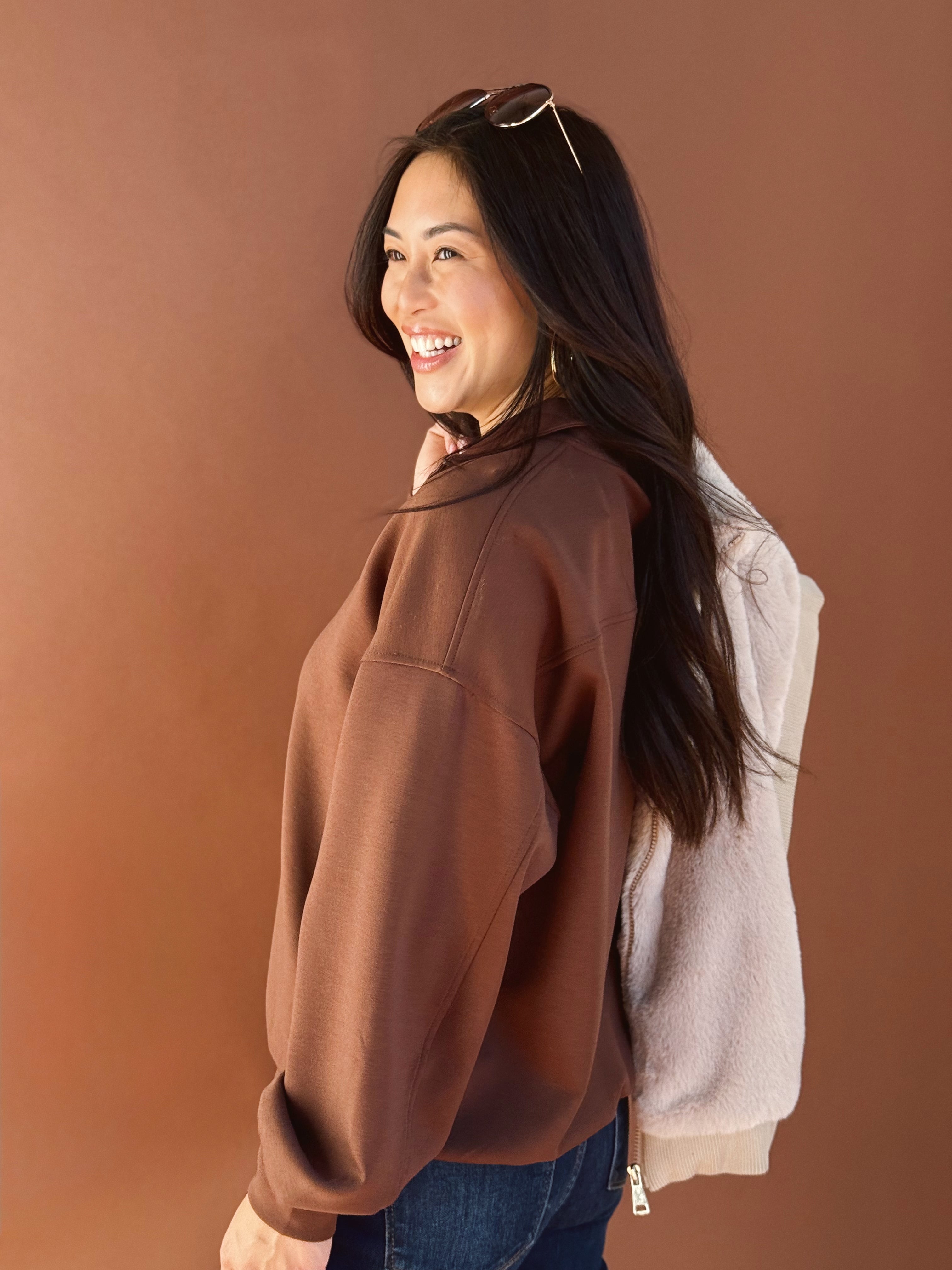 Changing of the Leaves Sweatshirt - BROWN - willows clothing SWEATSHIRT