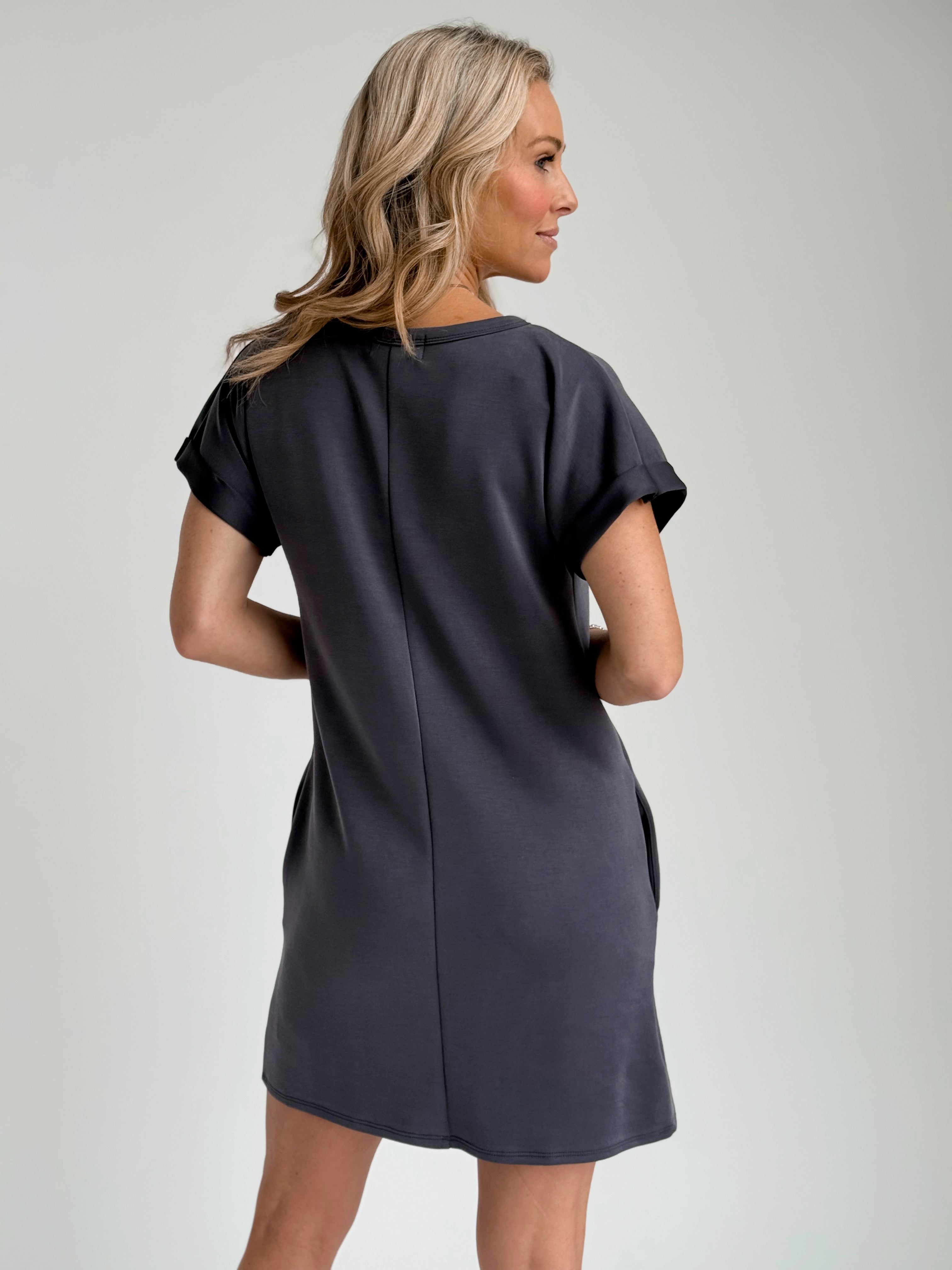 Charlie Dress - GRAPHITE - willows clothing SHORT DRESS