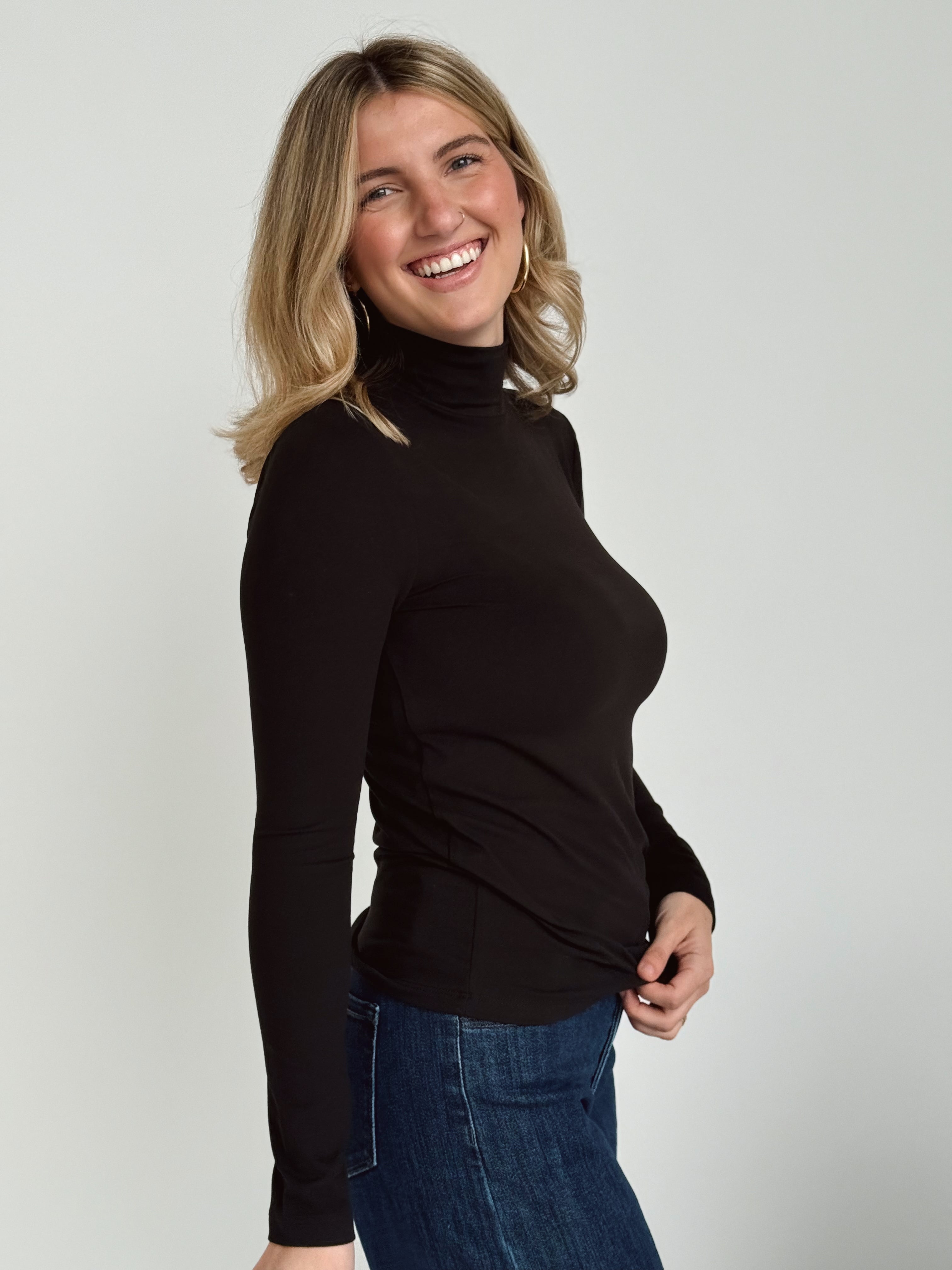 Chelley Top - BLACK - willows clothing L/S SHIRT