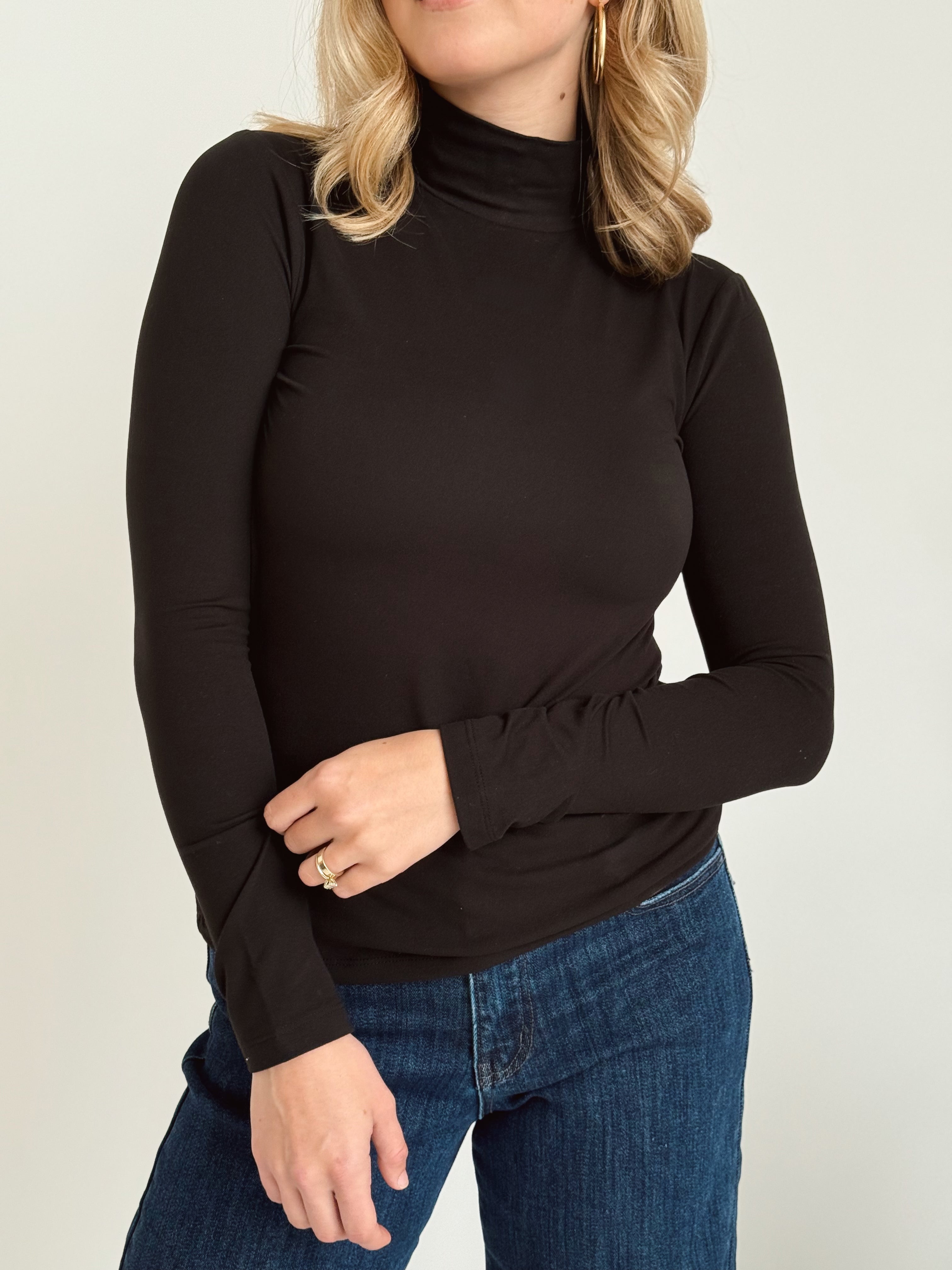 Chelley Top - BLACK - willows clothing L/S SHIRT