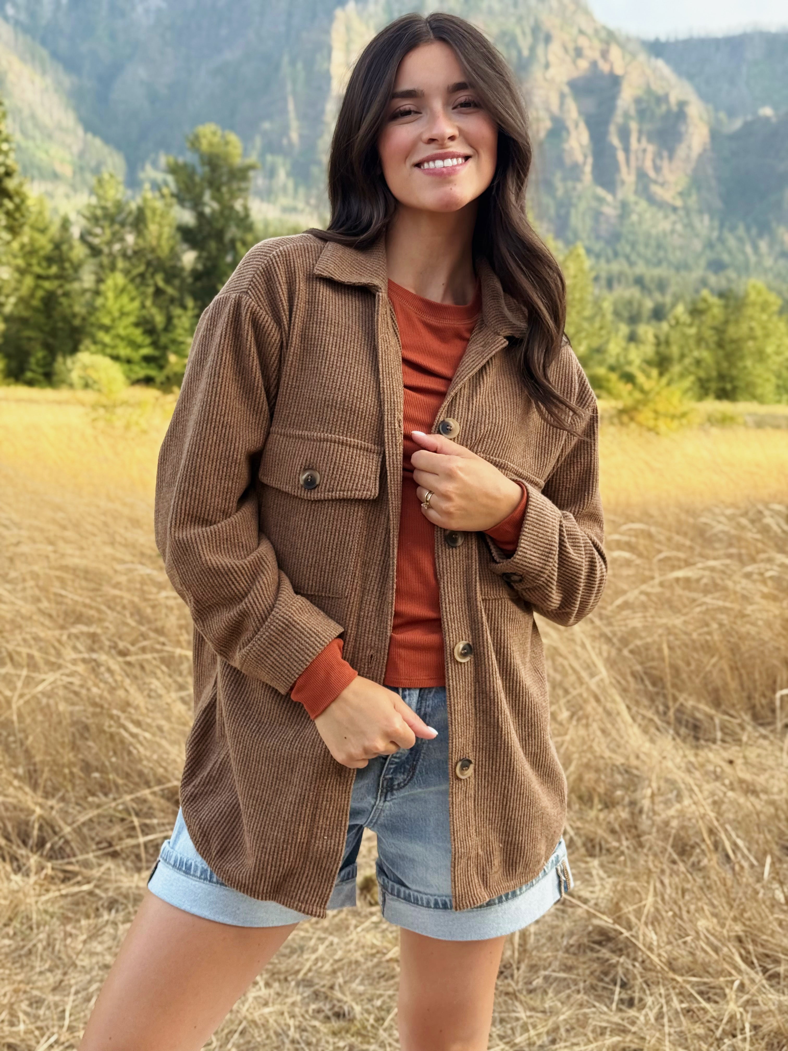 Chesapeake Shacket - MOCHA - willows clothing JACKET