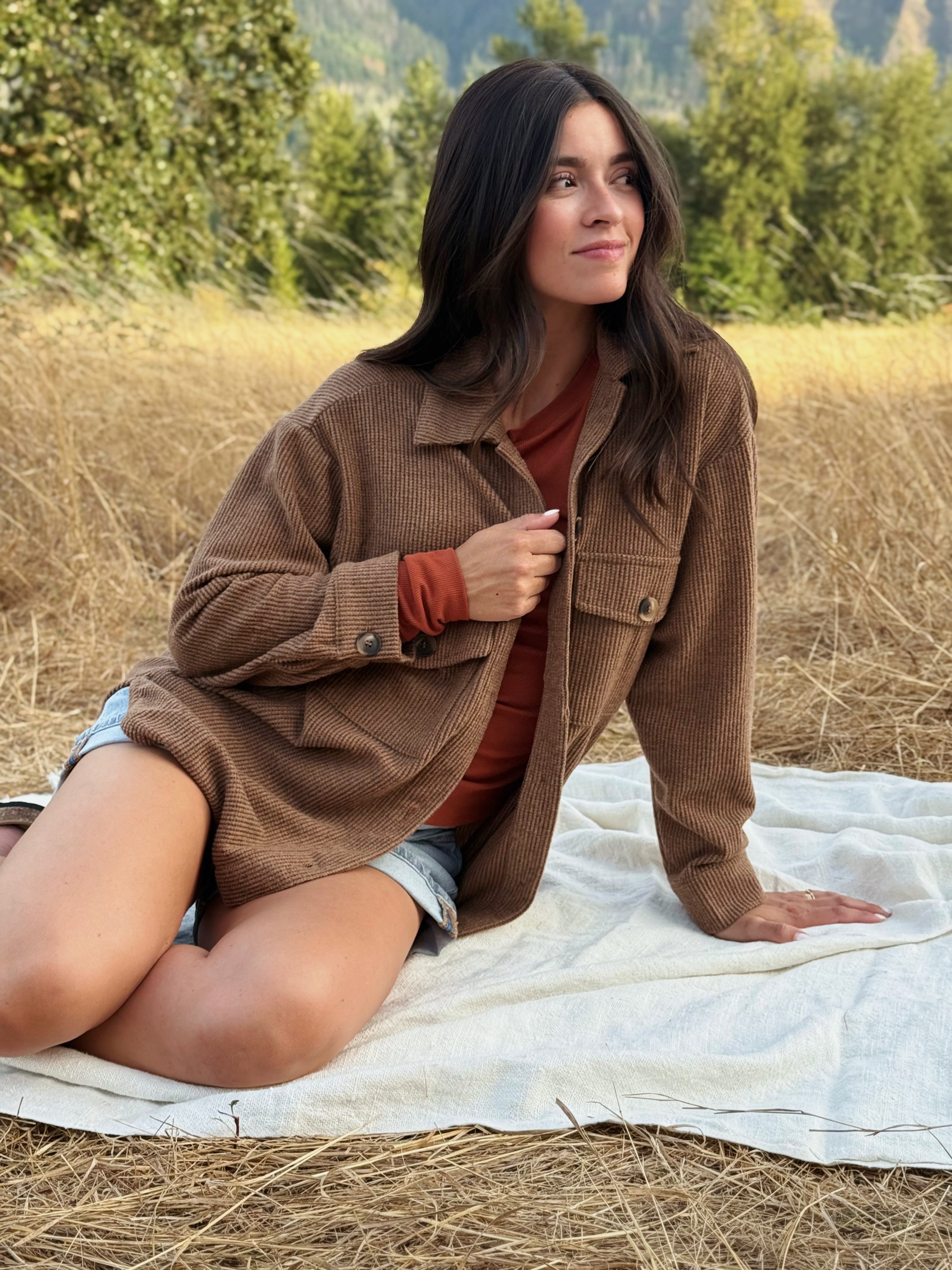 Chesapeake Shacket - MOCHA - willows clothing JACKET