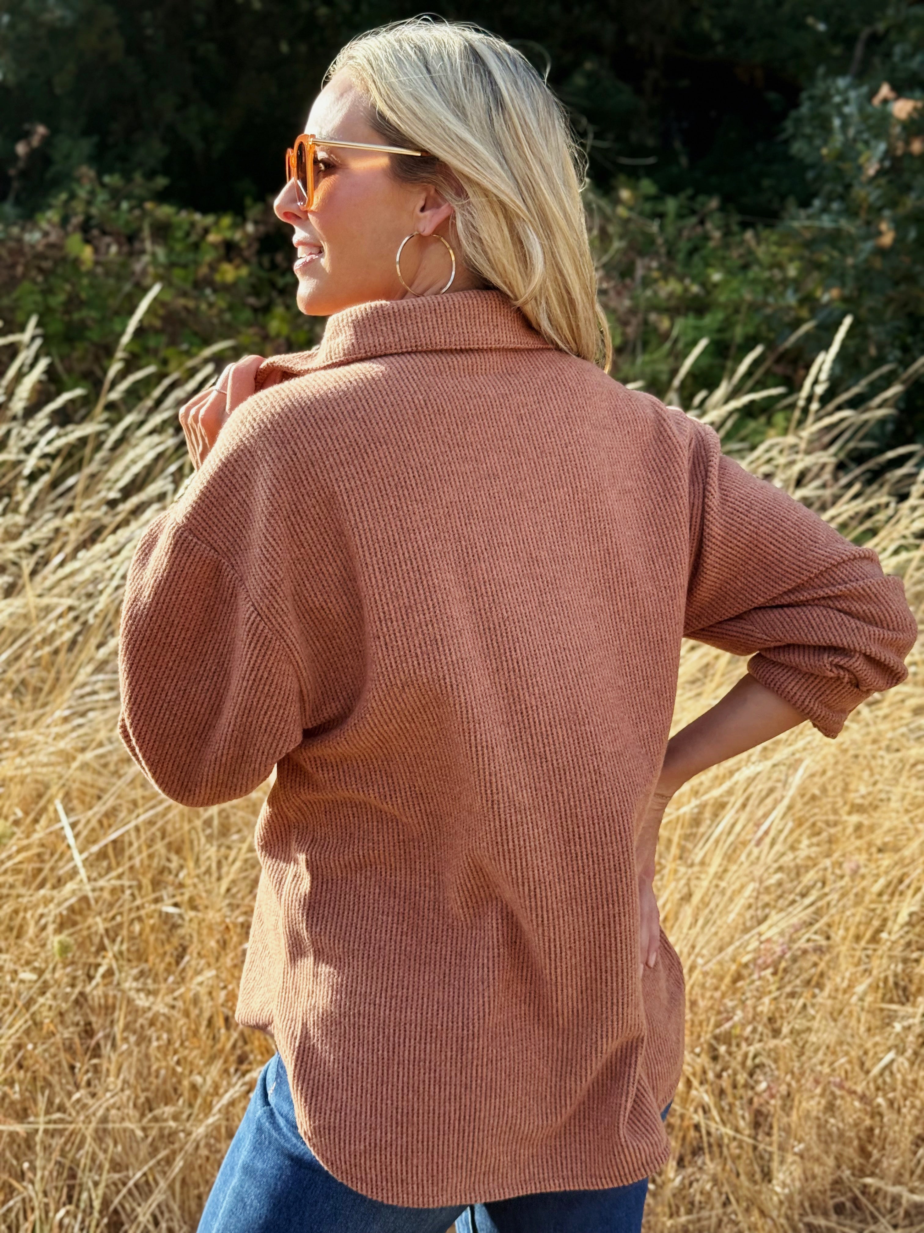 Chesapeake Shacket - RUST - willows clothing JACKET