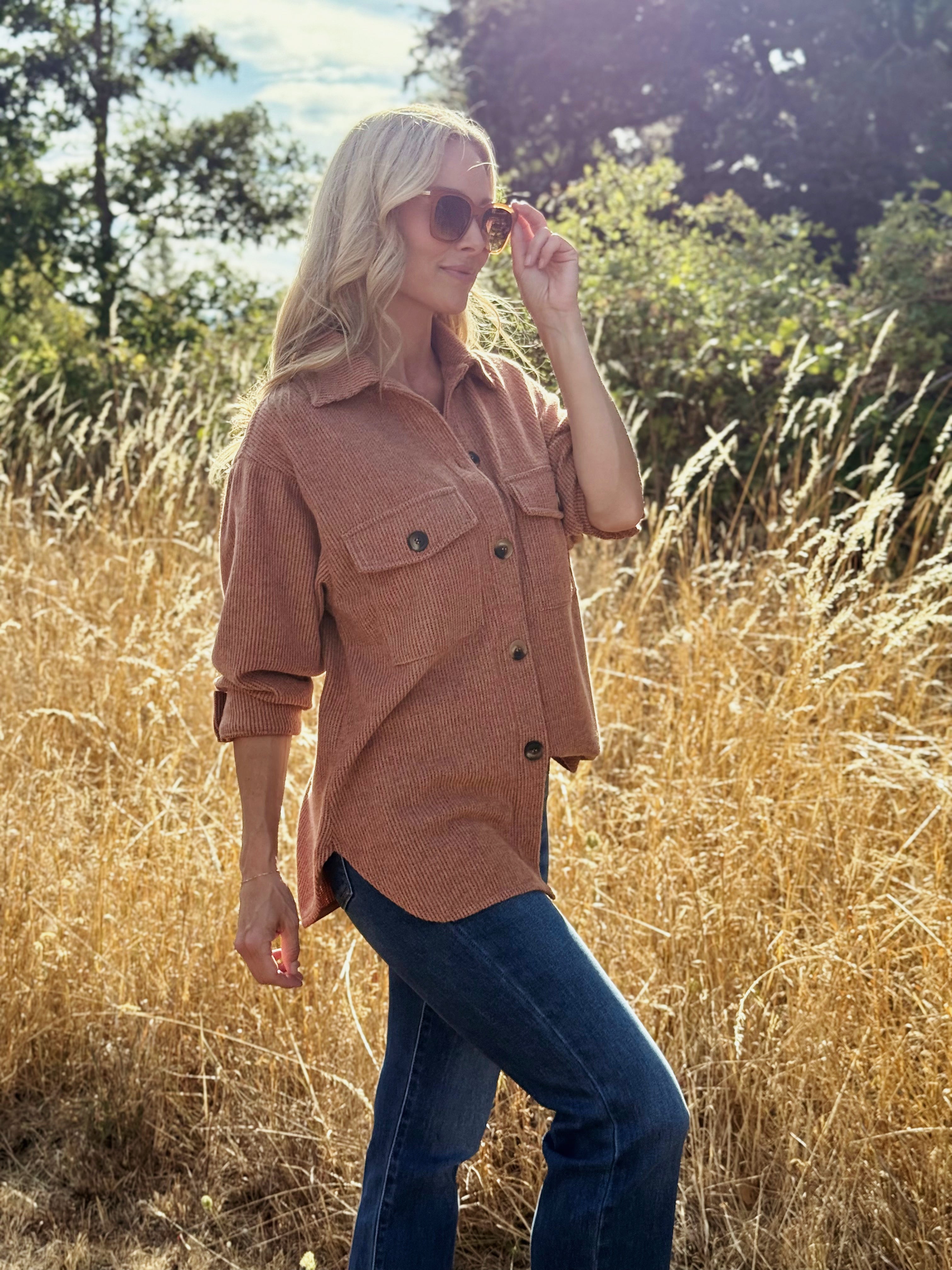 Chesapeake Shacket - RUST - willows clothing JACKET