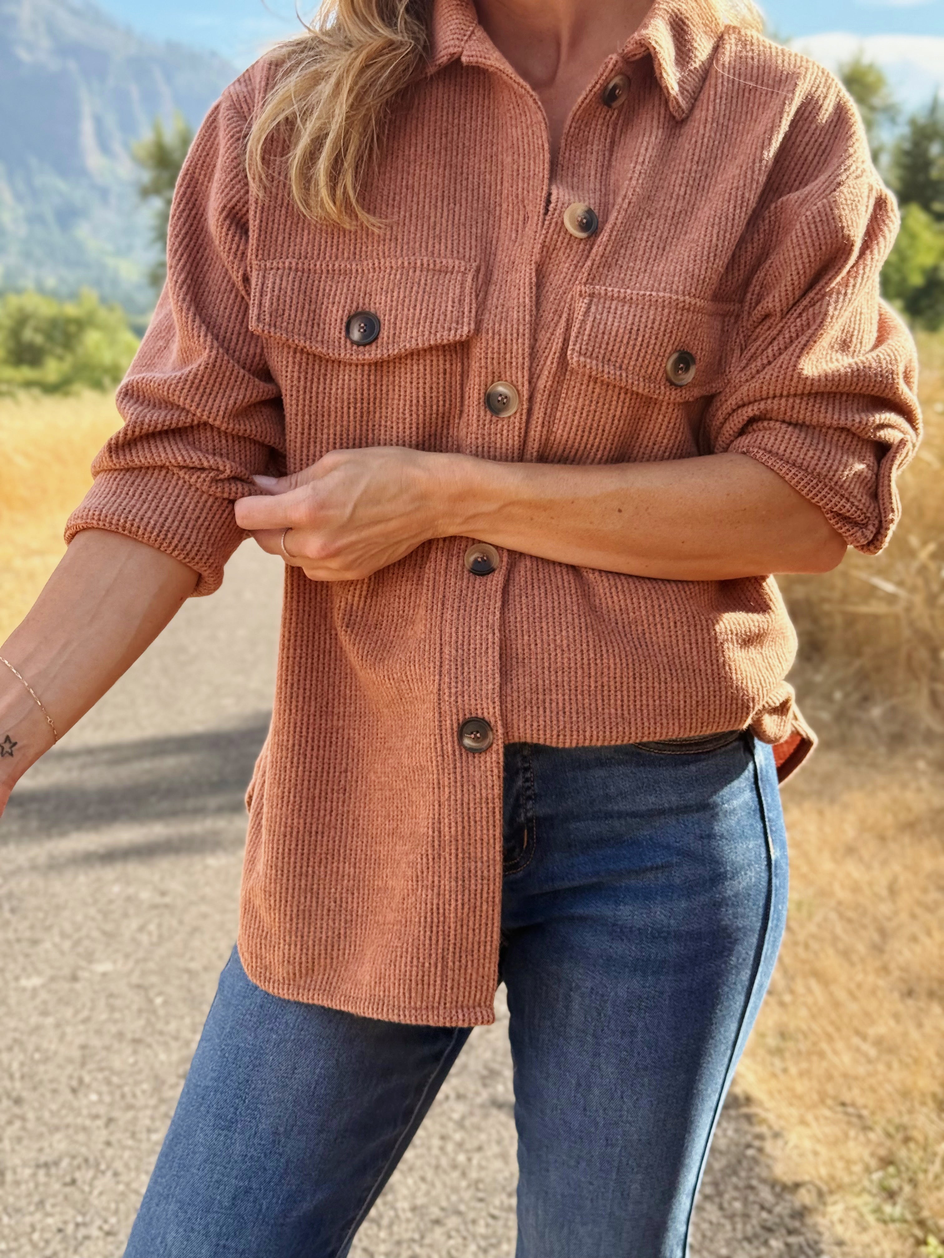 Chesapeake Shacket - RUST - willows clothing JACKET