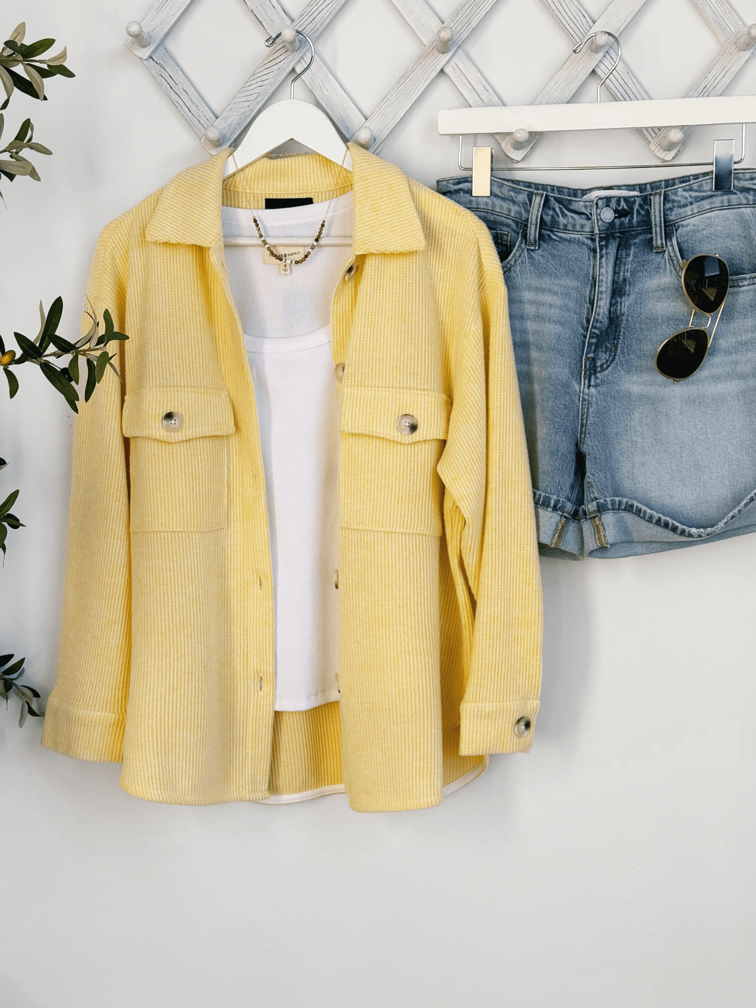 Chesapeake Shacket - YELLOW - willows clothing JACKET