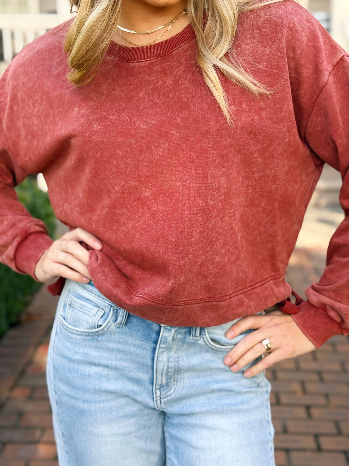 Chill Mode Sweatshirt - SMOKY MARSALA - willows clothing SWEATSHIRT