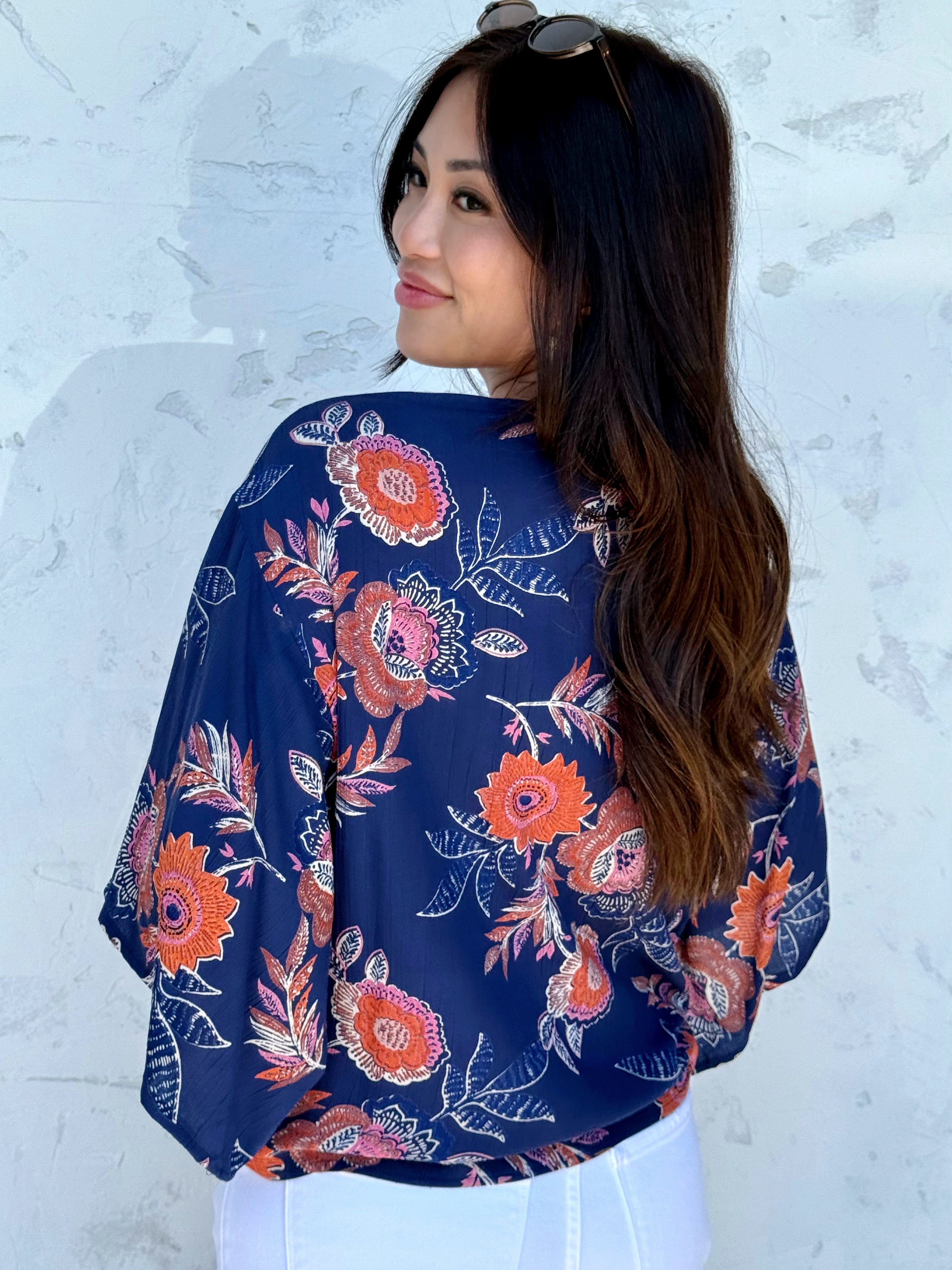 Christelle Blouse - BLUE - willows clothing BLOUSE