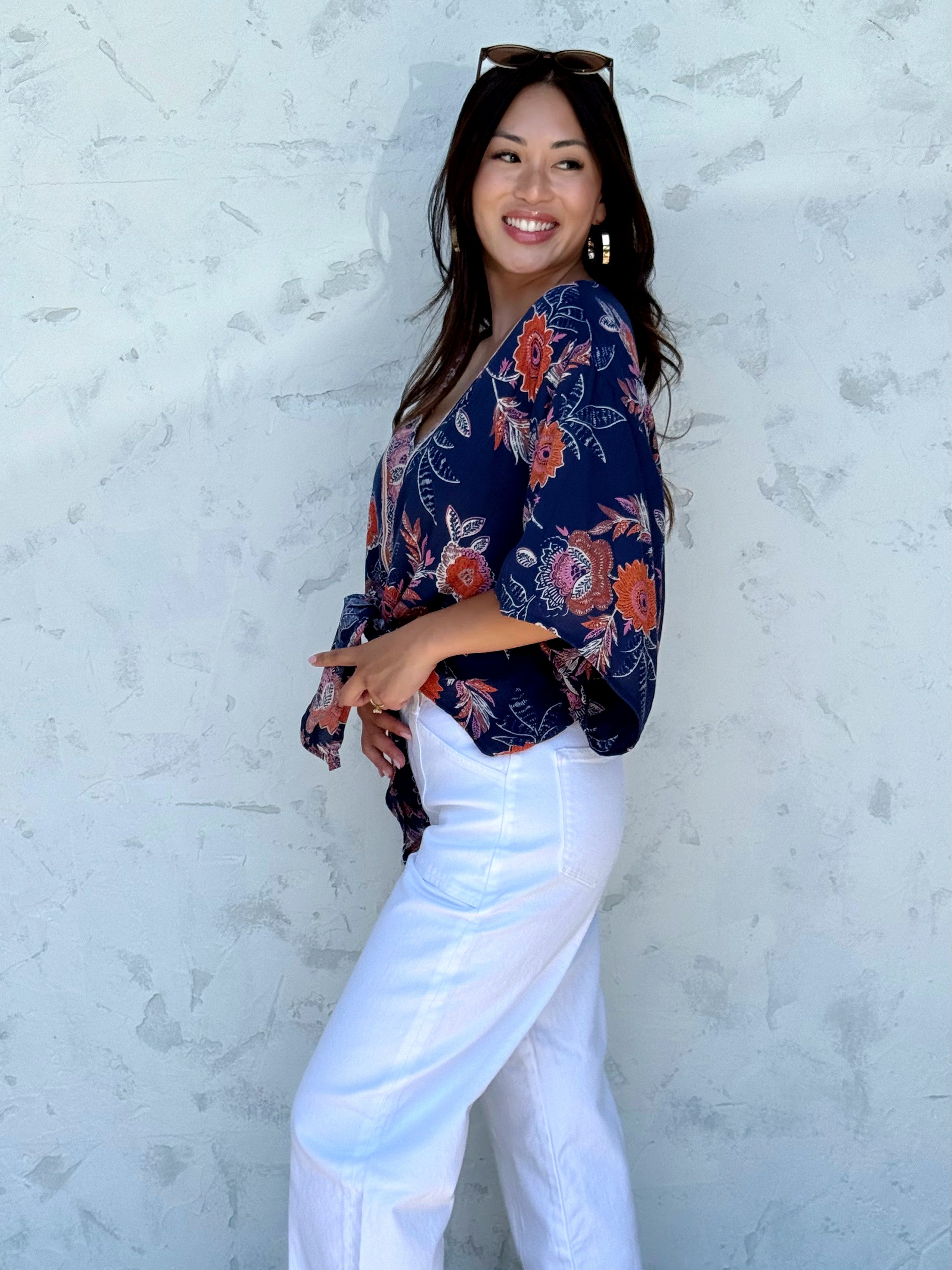 Christelle Blouse - BLUE - willows clothing BLOUSE