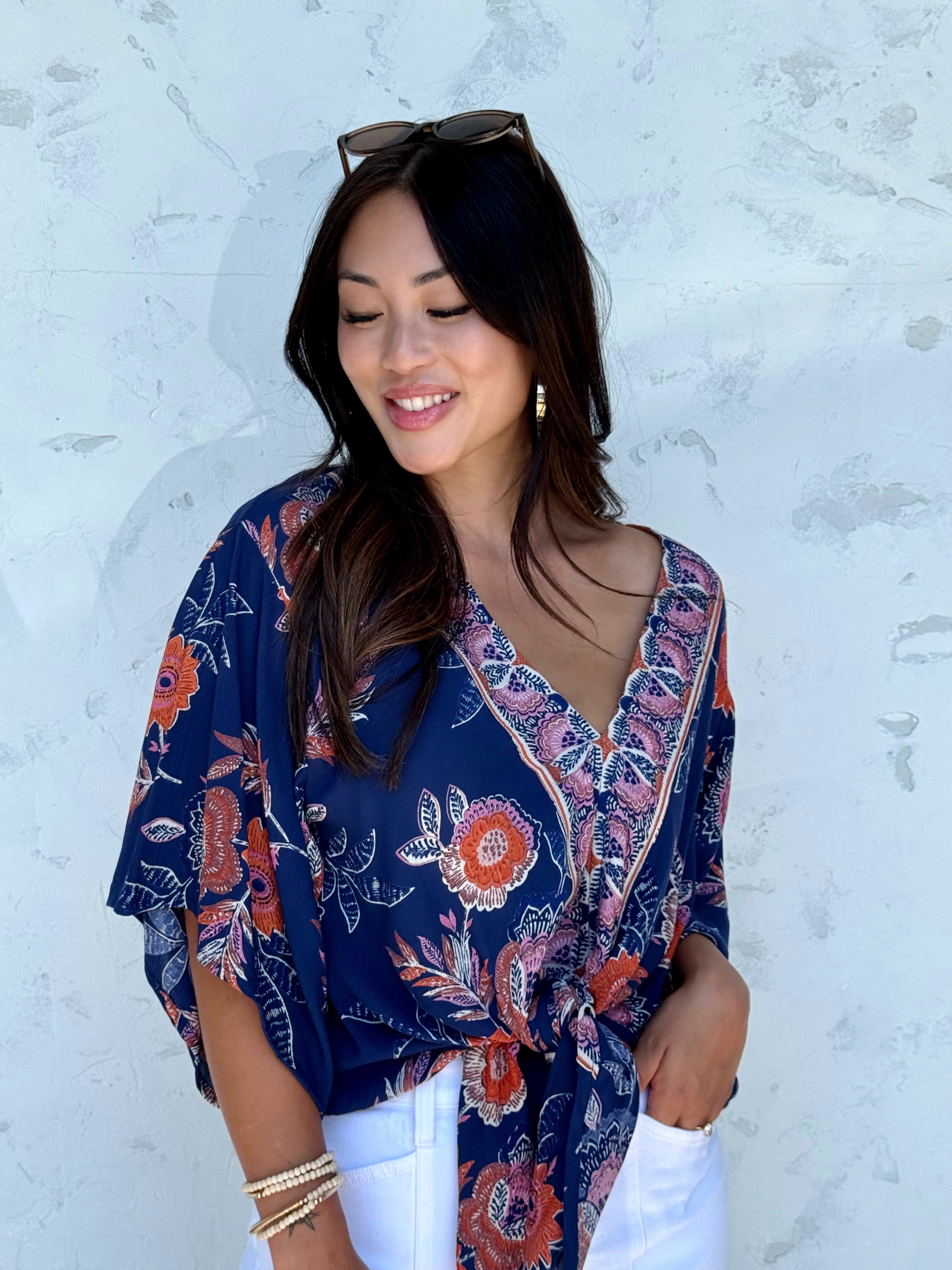 Christelle Blouse - BLUE - willows clothing BLOUSE