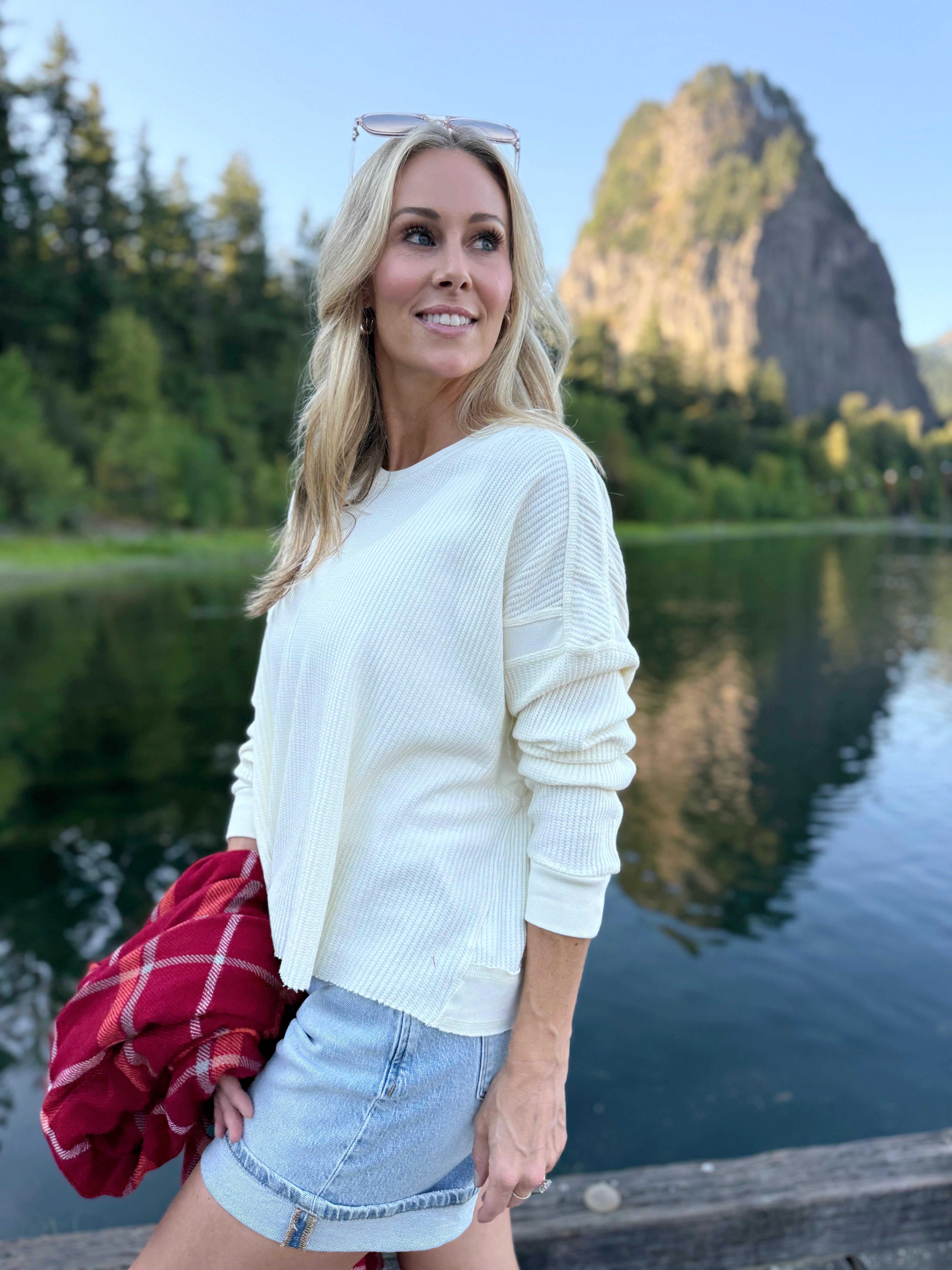 Cider Date Sweatshirt - CREAM - willows clothing L/S SHIRT