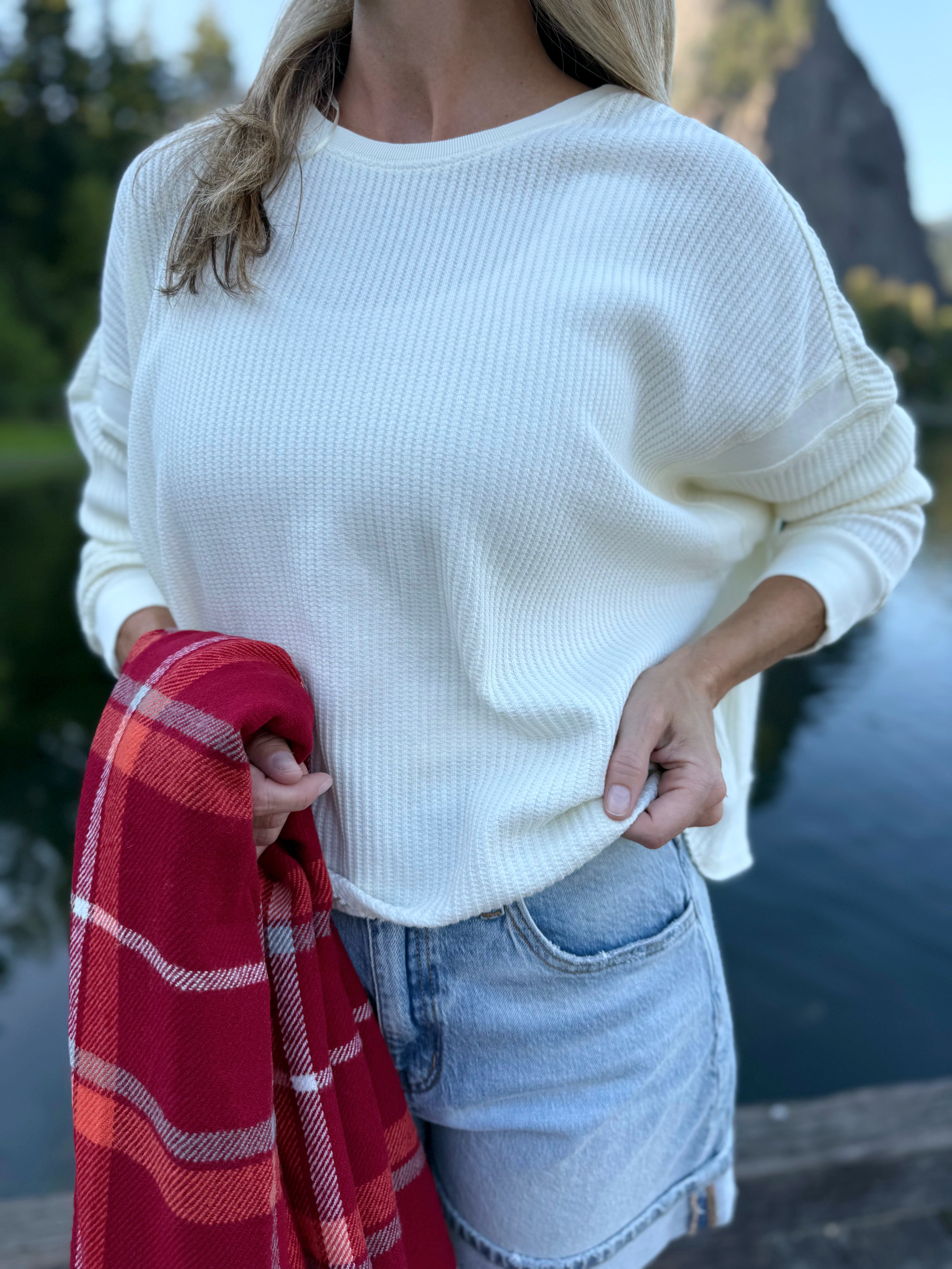 Cider Date Sweatshirt - CREAM - willows clothing L/S SHIRT