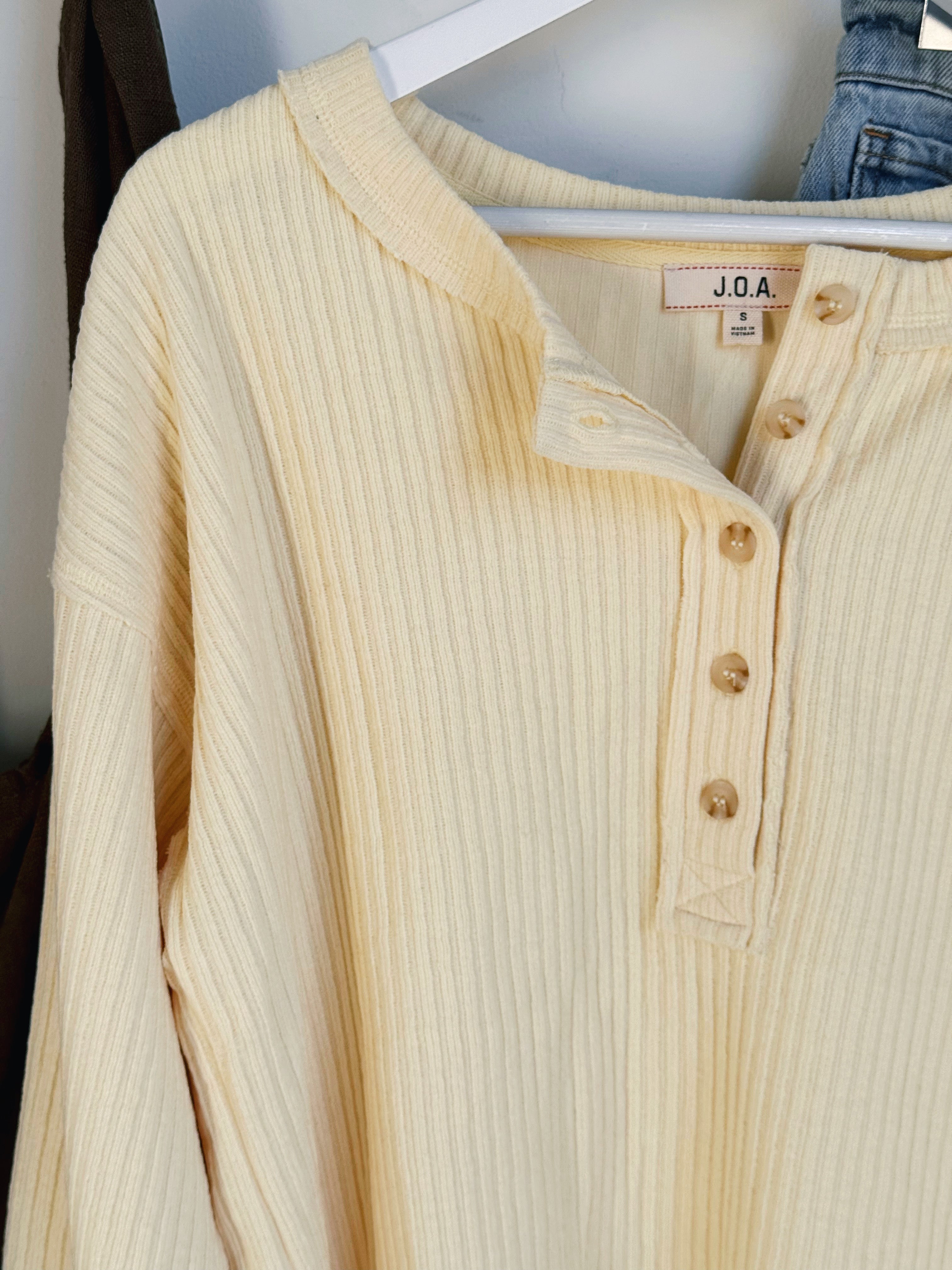 Cillian Top - BUTTER YELLOW - willows clothing L/S SHIRT