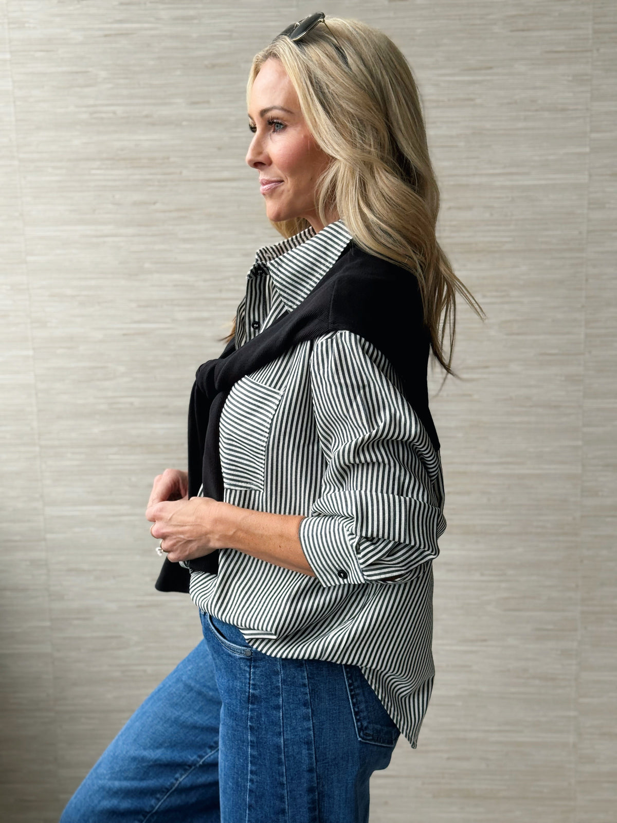 Cindy Lou Top - BLACK - willows clothing L/S SHIRT