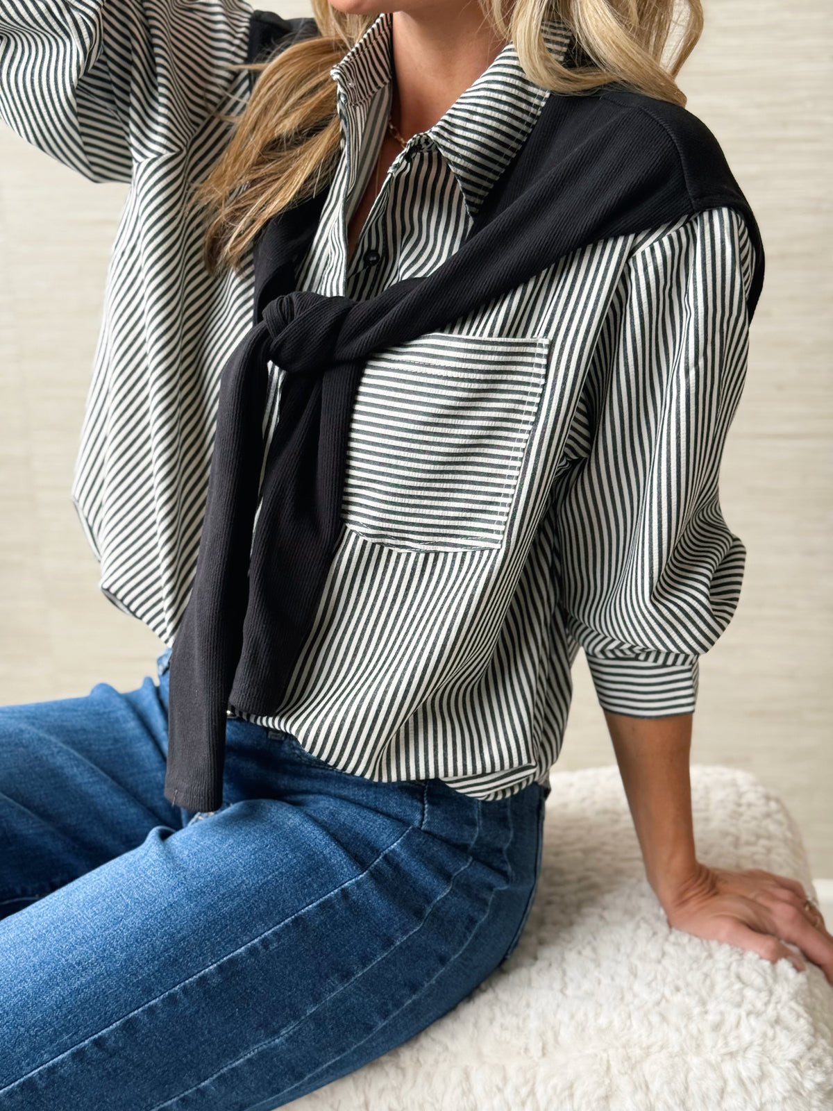 Cindy Lou Top - BLACK - willows clothing L/S SHIRT