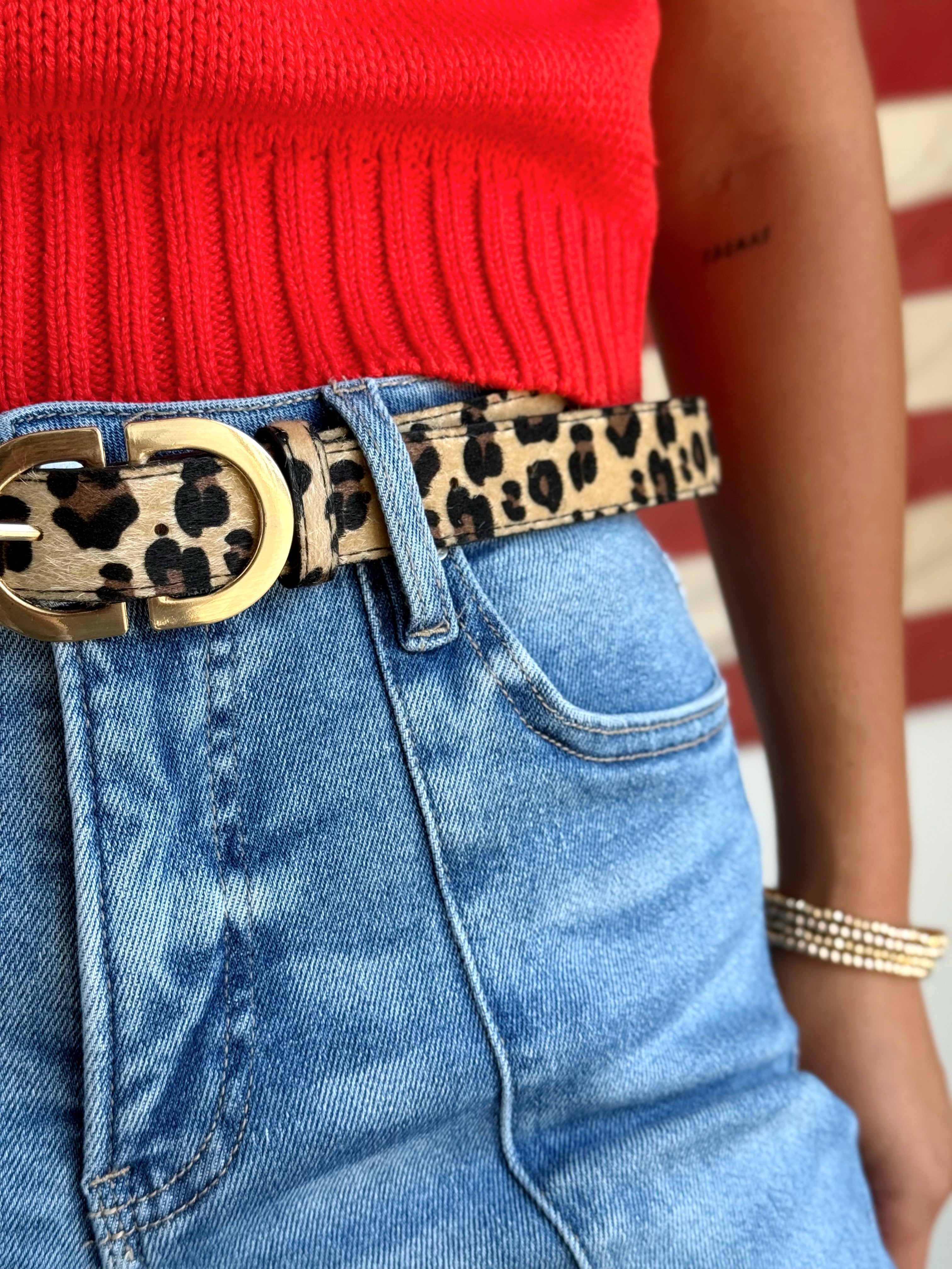 Classic Chic Belt - LEOPARD - willows clothing Belts