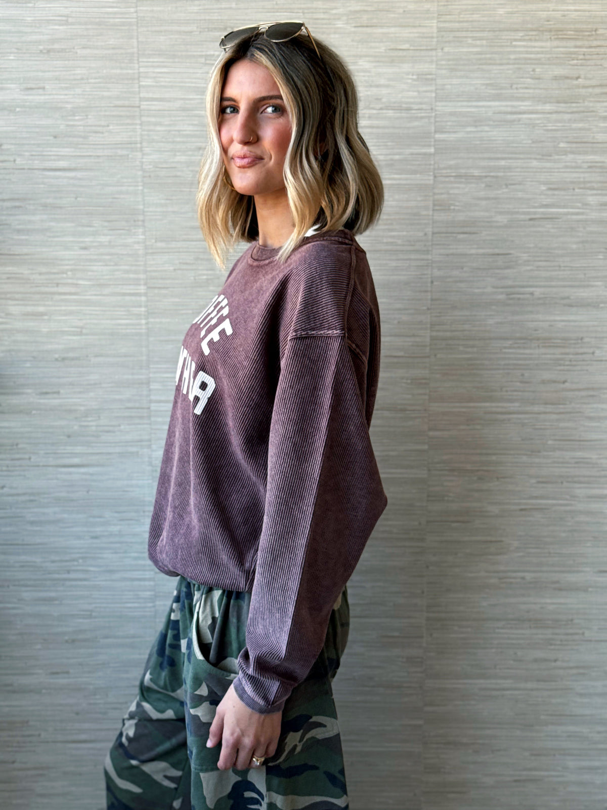 Coffee Weather Pullover - PLUM - willows clothing L/S SHIRT