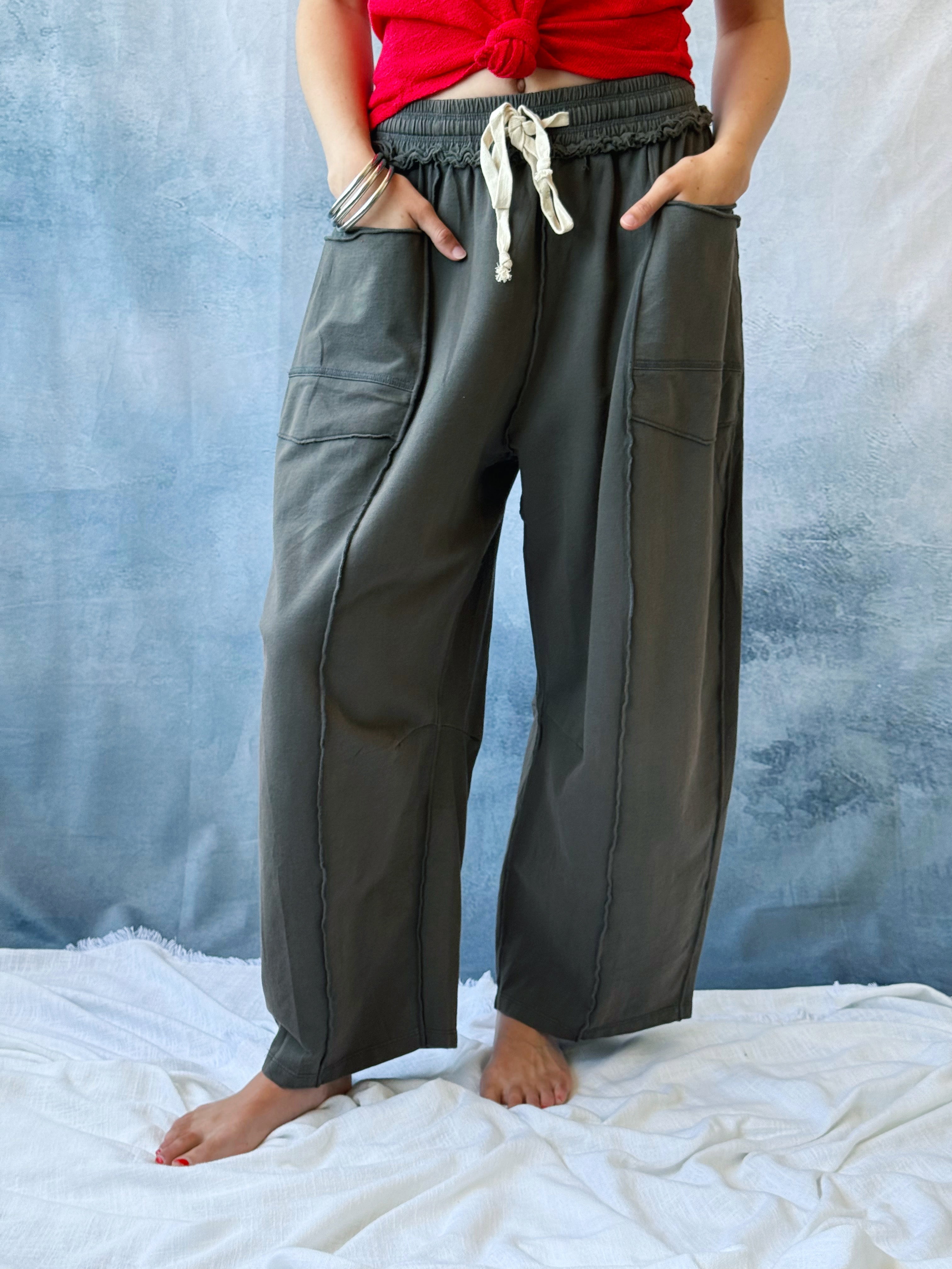 Colleen Sweatpants - WASHED CHARCOAL - willows clothing Sweatpants