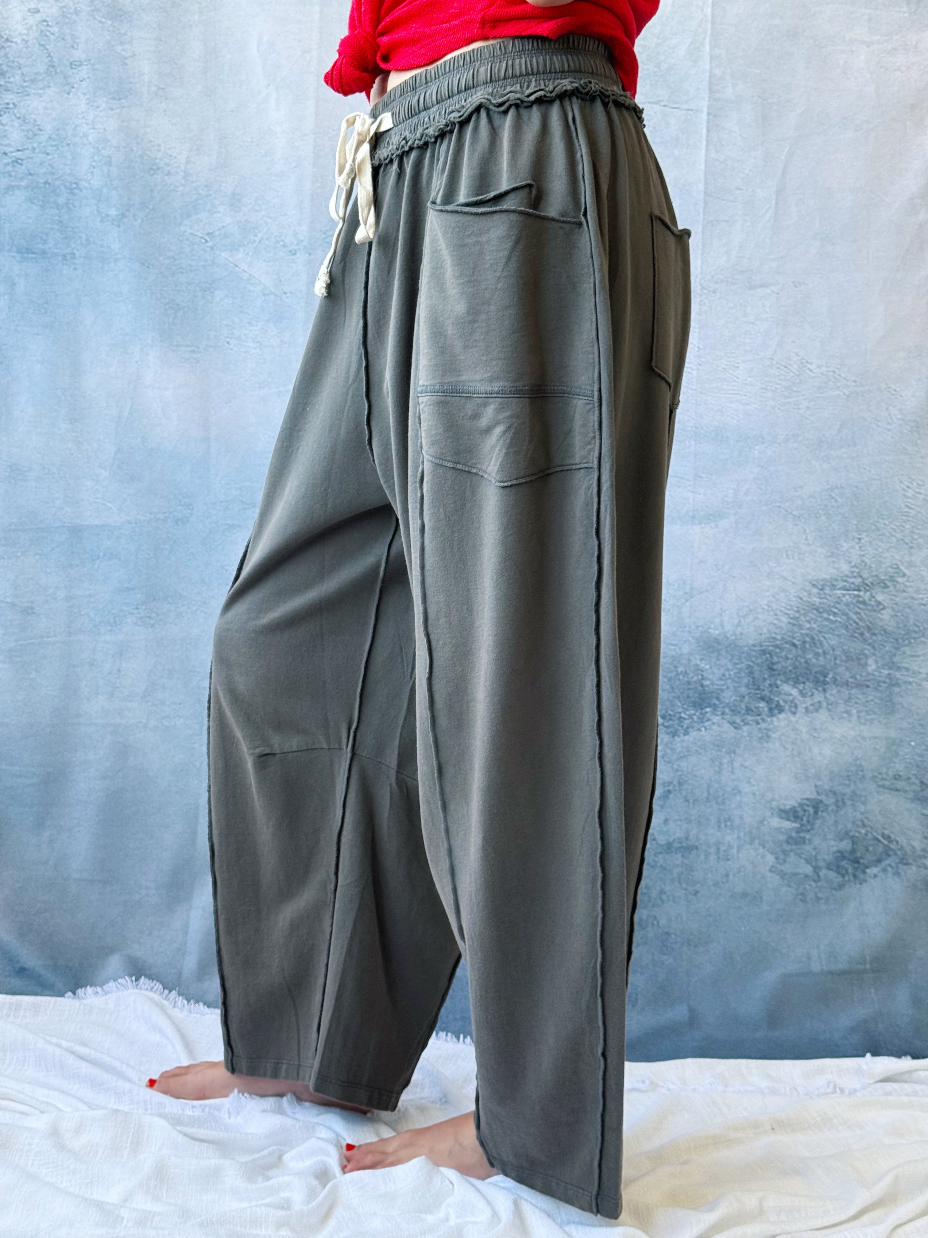 Colleen Sweatpants - WASHED CHARCOAL - willows clothing Sweatpants
