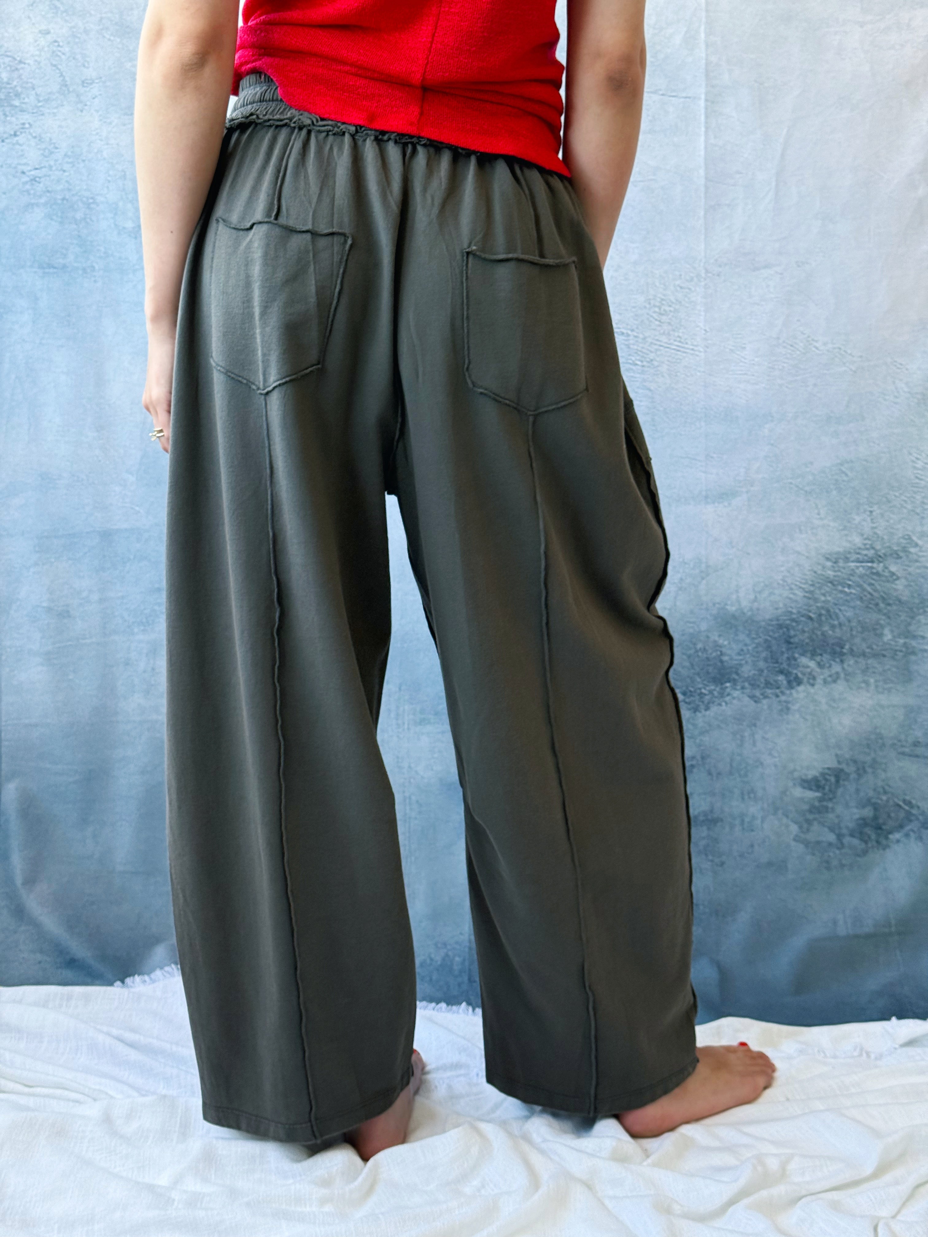 Colleen Sweatpants - WASHED CHARCOAL - willows clothing Sweatpants
