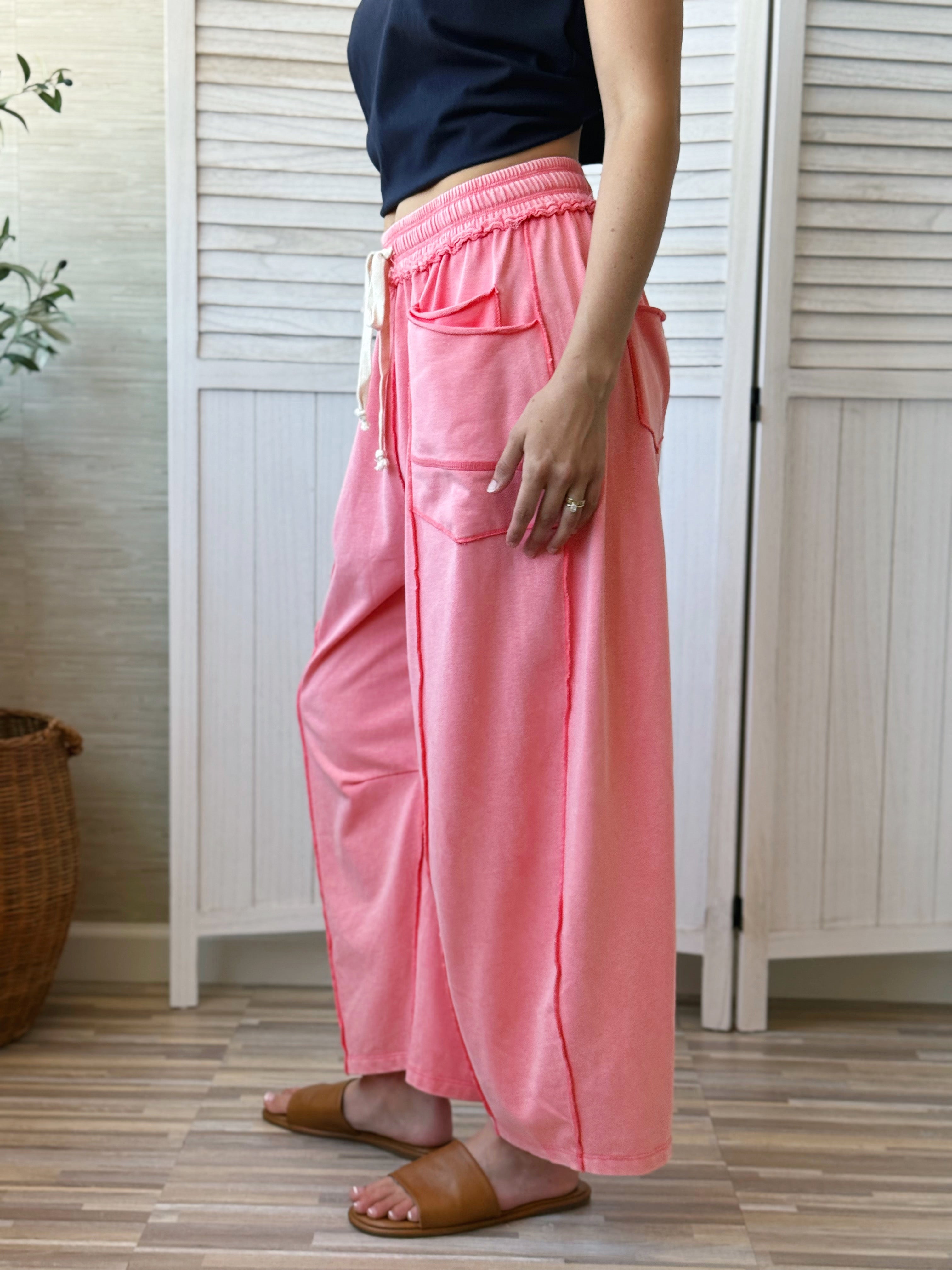 Colleen Sweatpants - WASHED CORAL - willows clothing Sweatpants