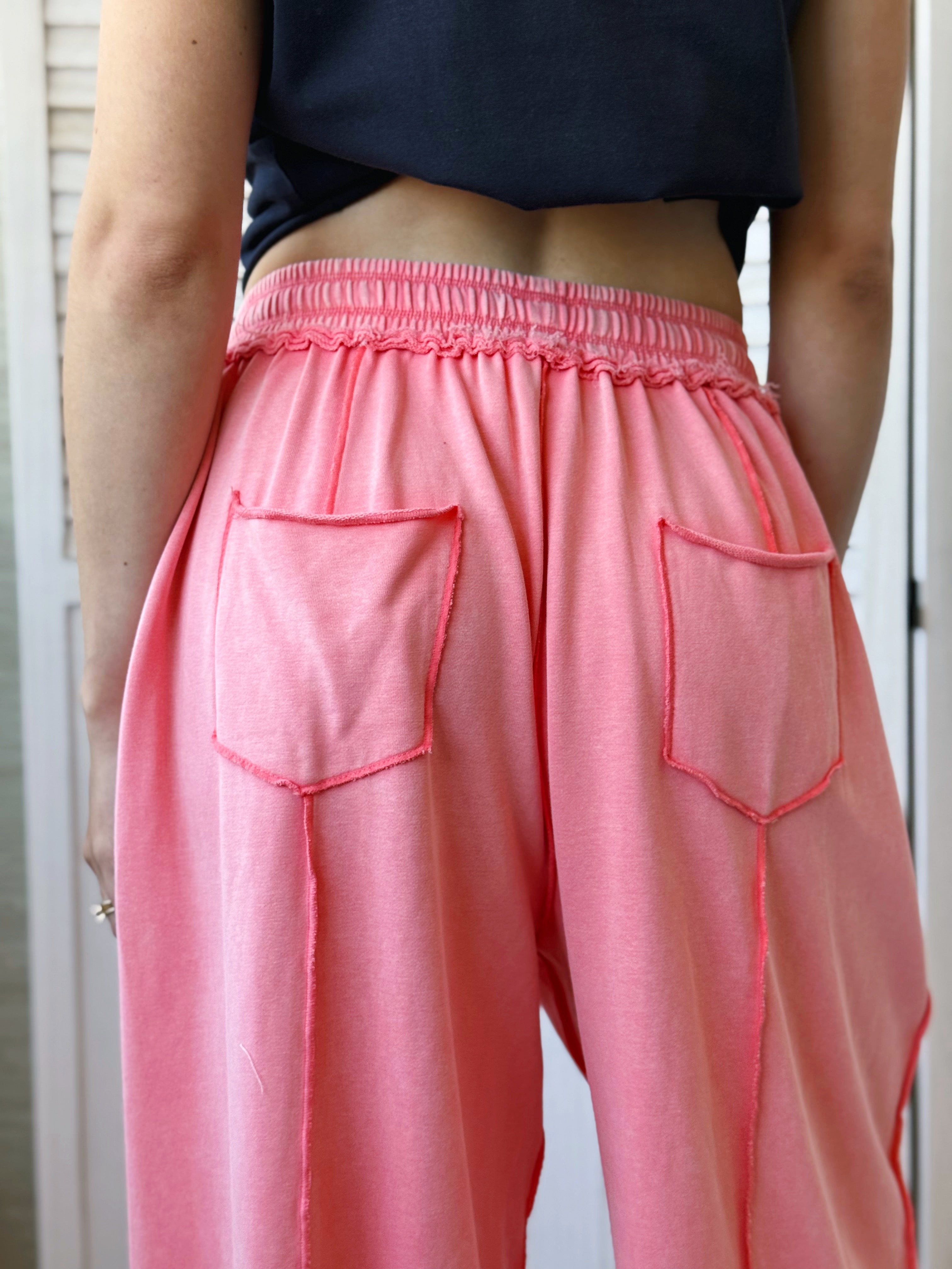 Colleen Sweatpants - WASHED CORAL - willows clothing Sweatpants