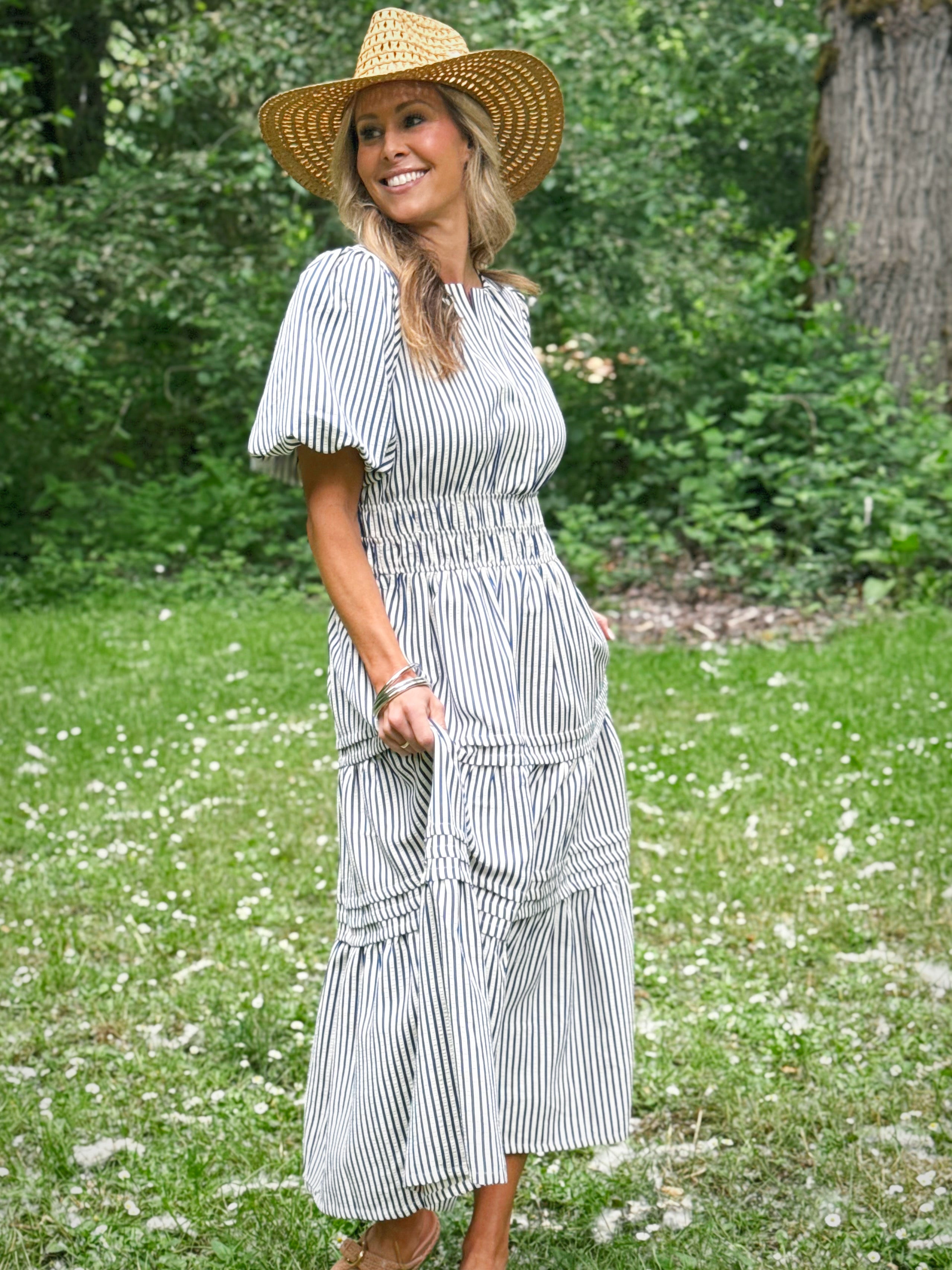 Countryside Dress - NAVY - willows clothing MIDI DRESS