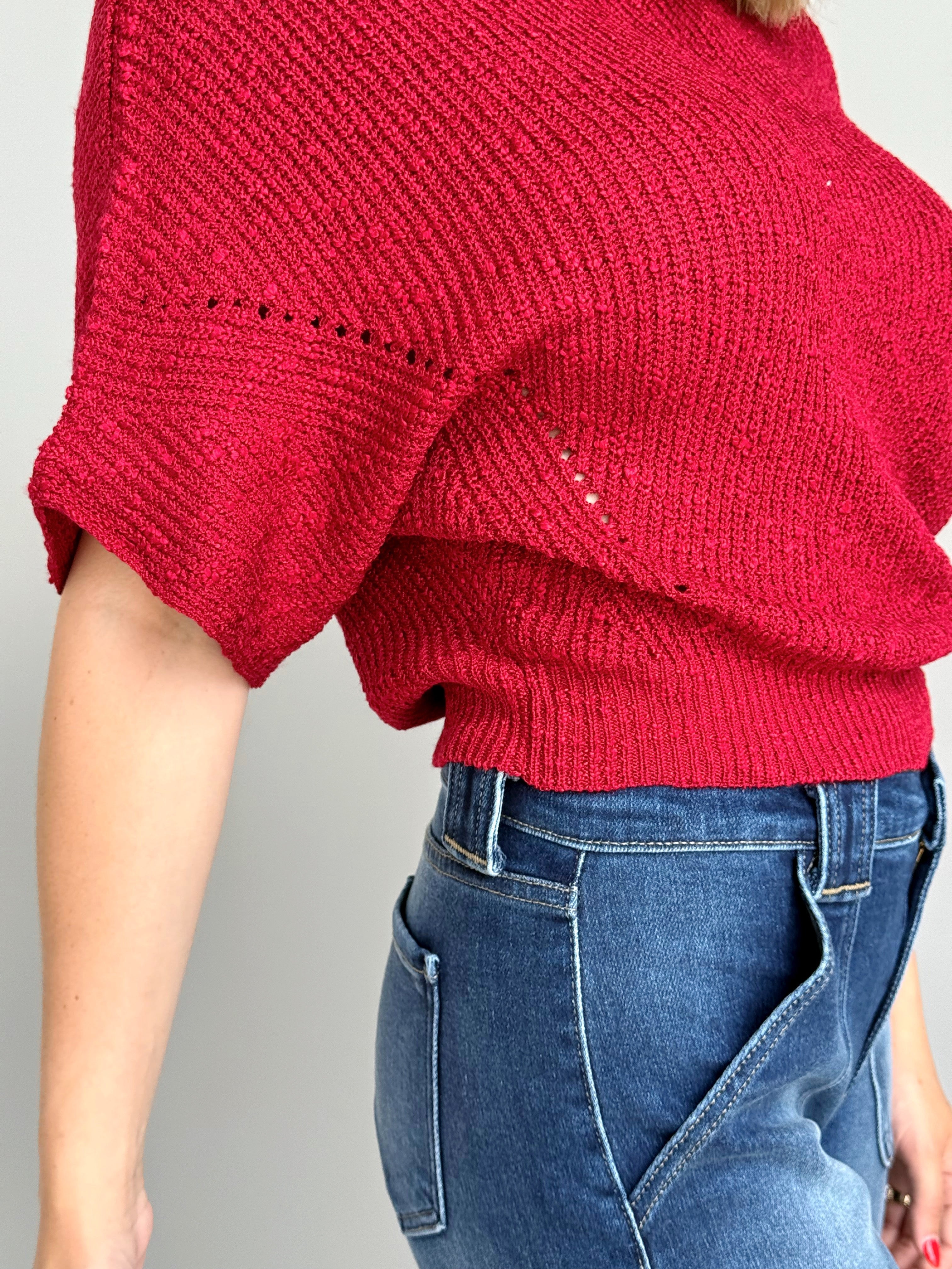 Courtyard Sweater - WINE - willows clothing SWEATER
