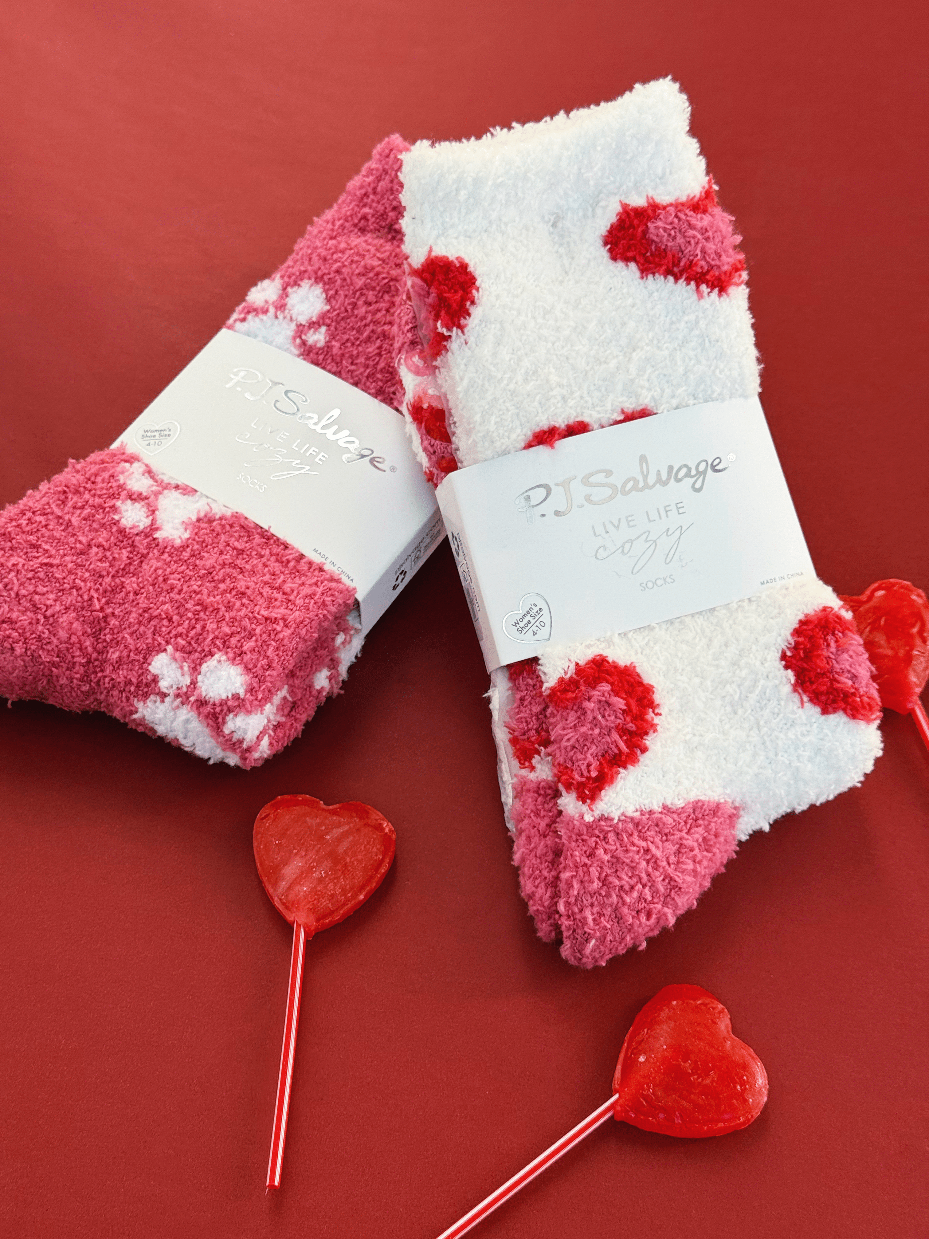 Cozy In Love Crew Socks - PAWS - willows clothing SOCKS