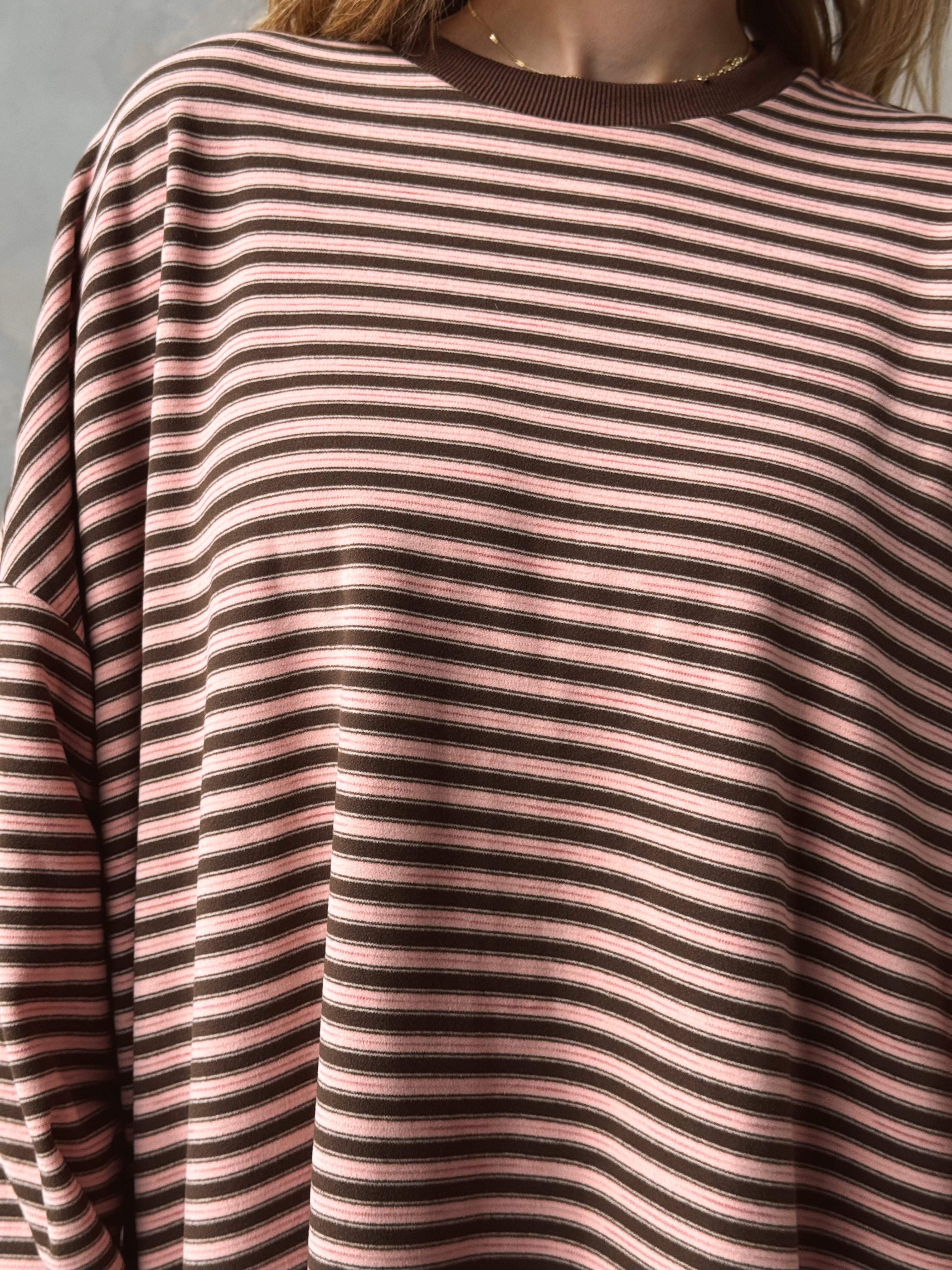 Cozy Stripe Sweatshirt - PINK - willows clothing SWEATSHIRT