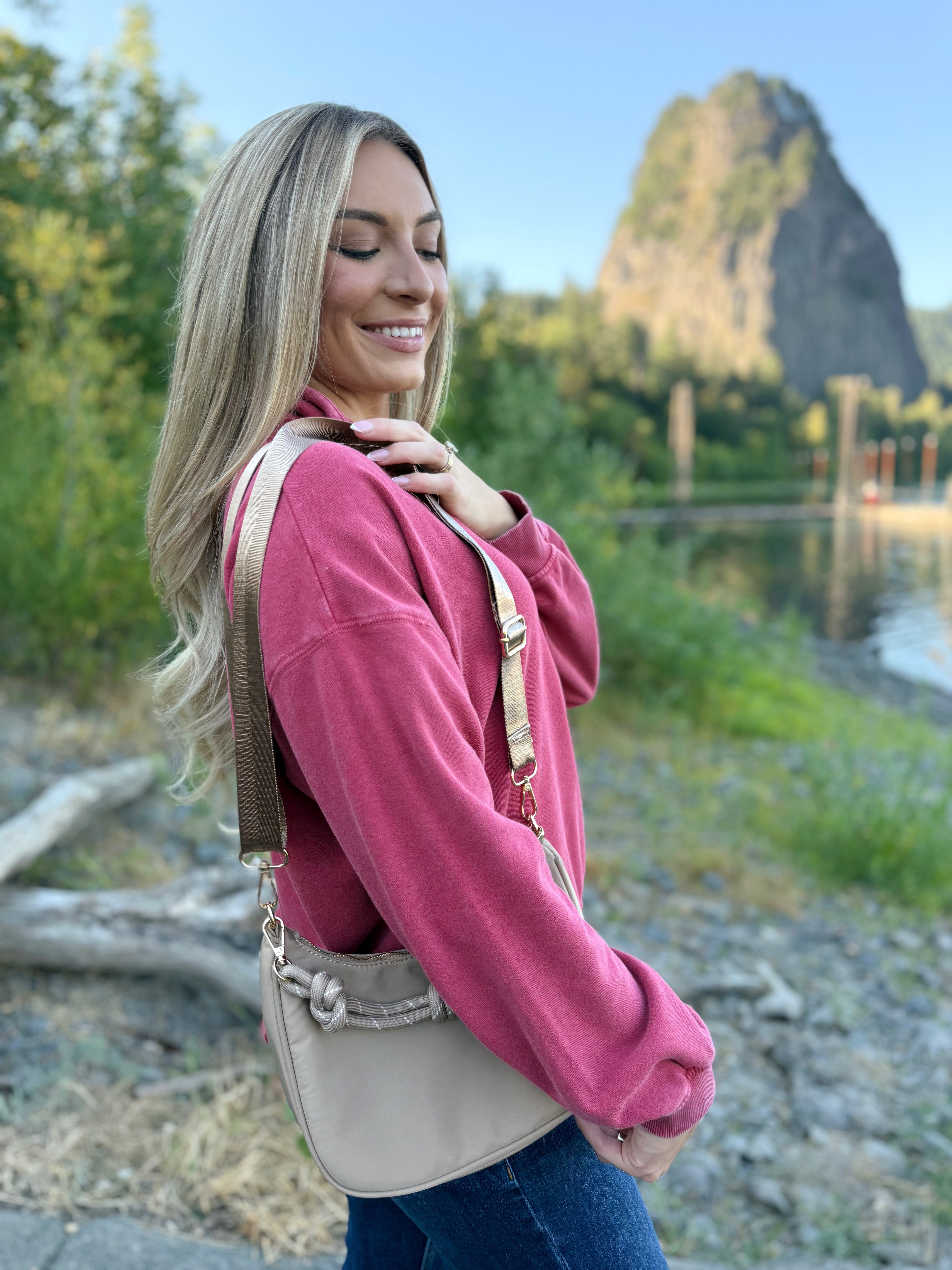 Crisp Air Sweatshirt - DARK RED - willows clothing SWEATSHIRT