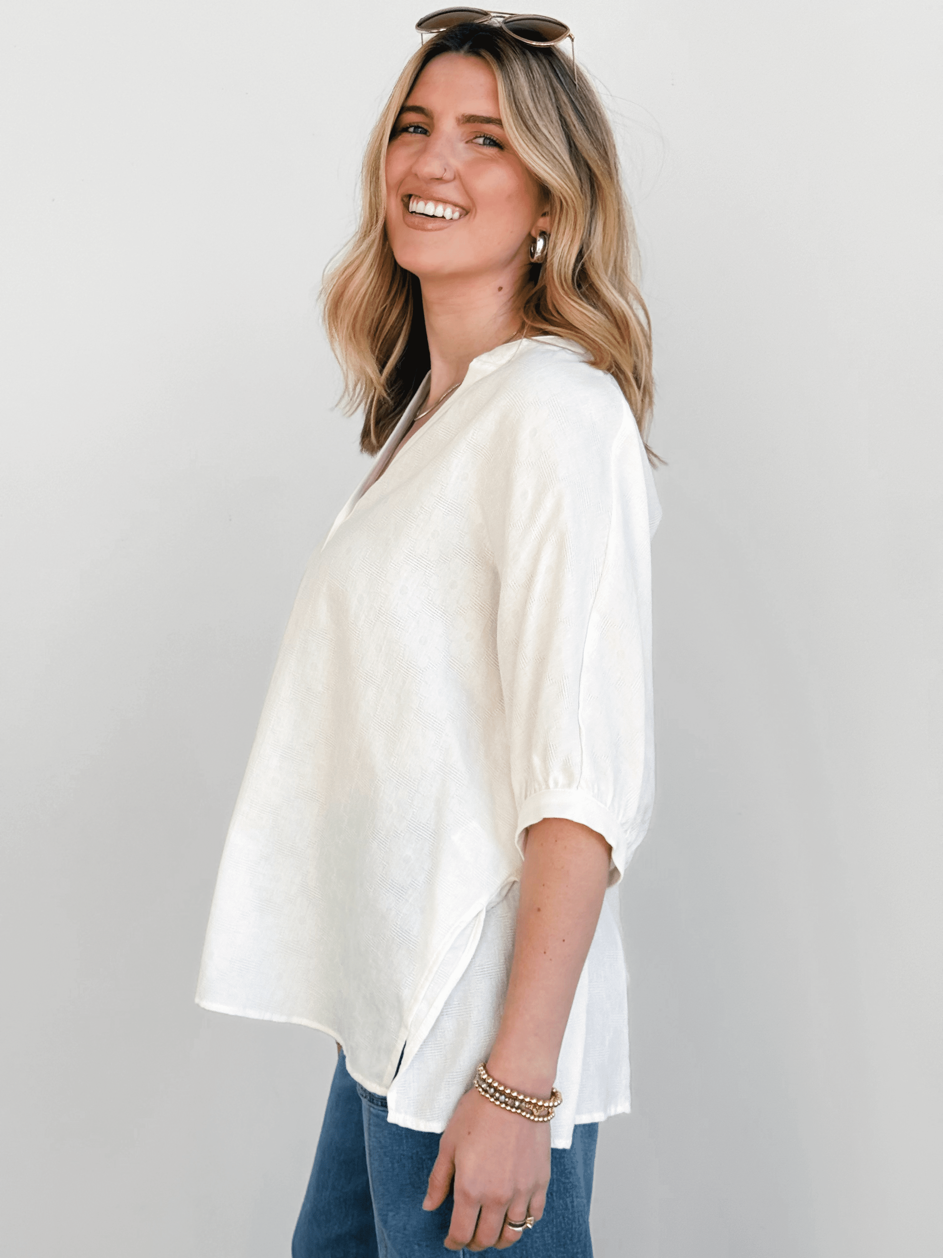 Daisy Blouse - OFF WHITE - willows clothing BLOUSE