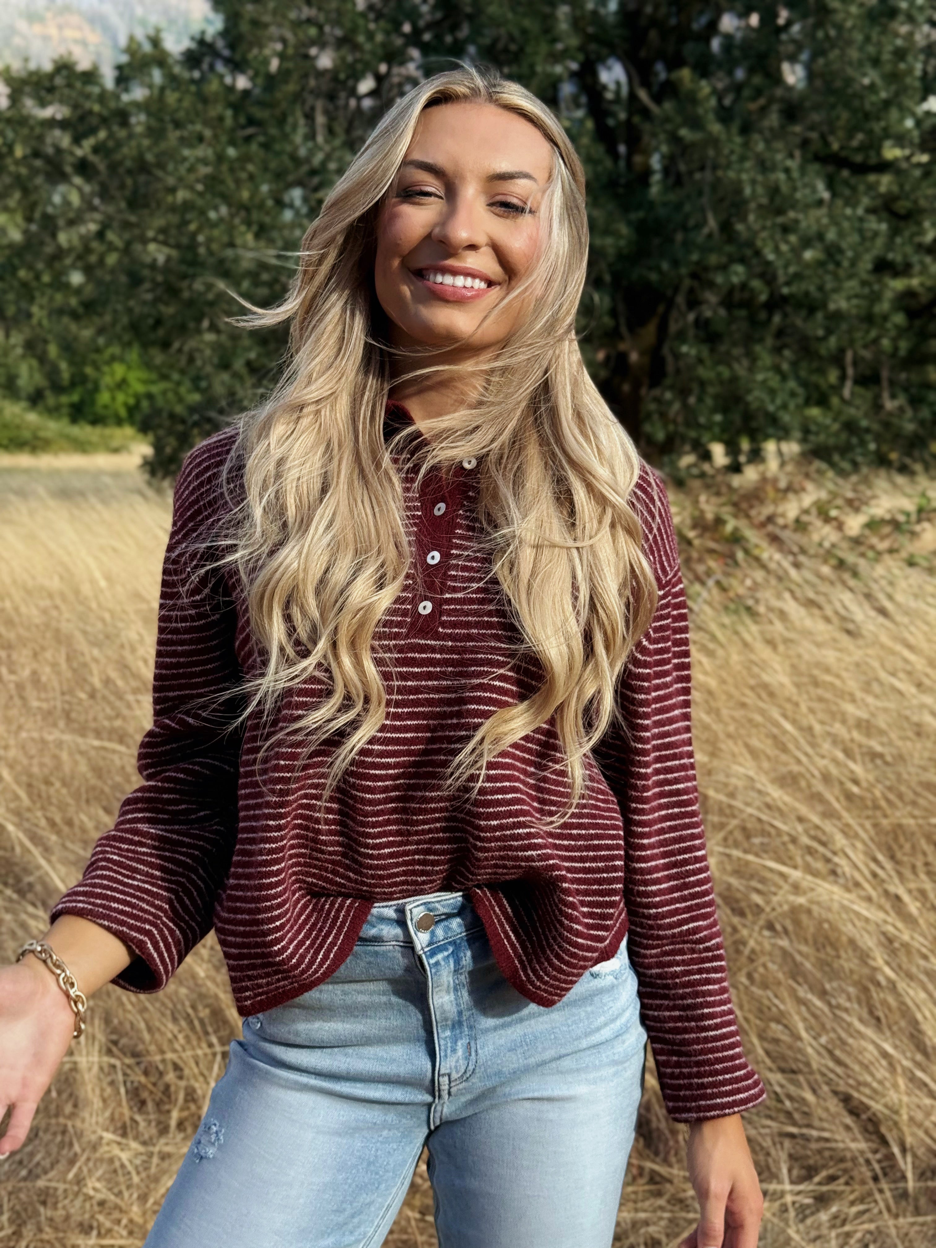 Dakota Sweater - WINE - willows clothing SWEATER