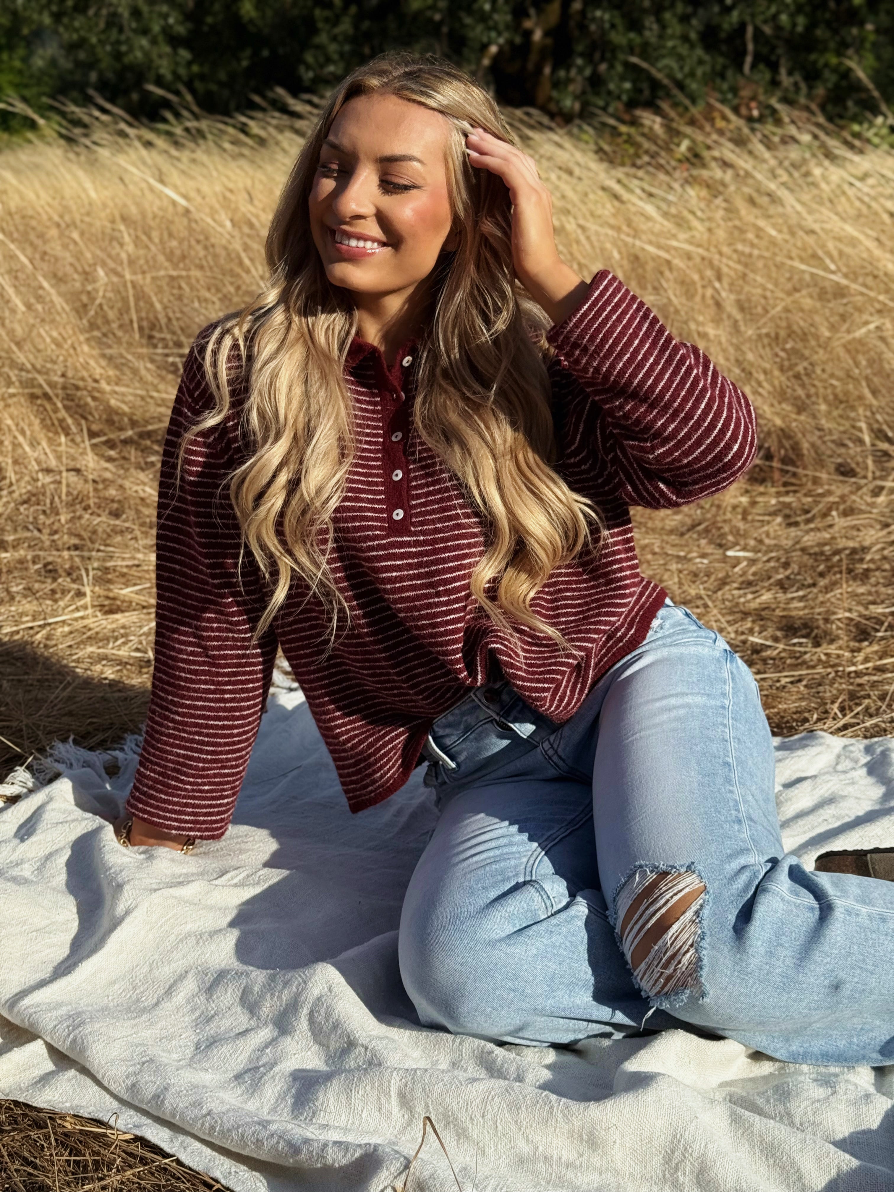 Dakota Sweater - WINE - willows clothing SWEATER