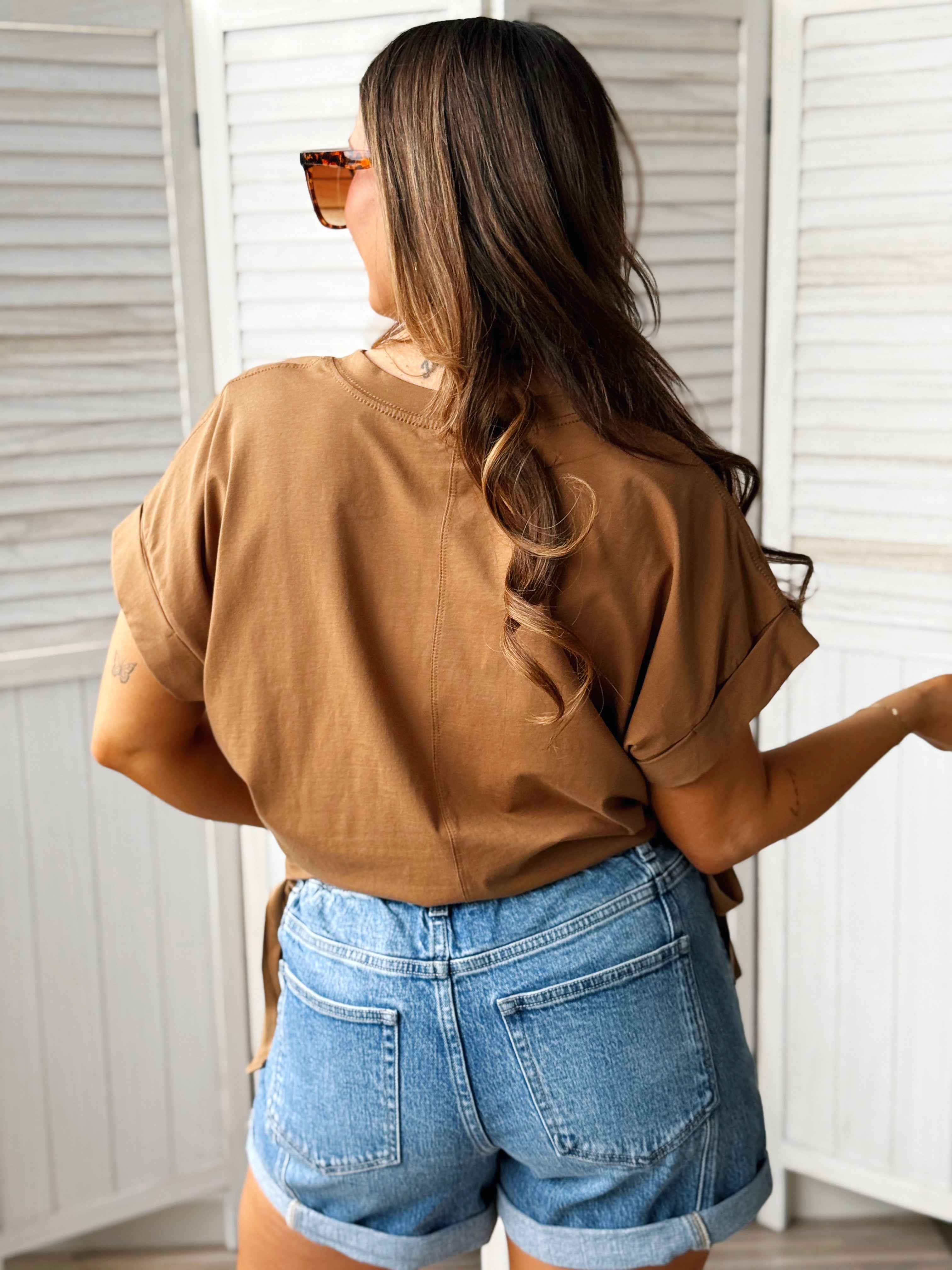 Dakota Tee - BROWN MUSTARD - willows clothing S/S SHIRT