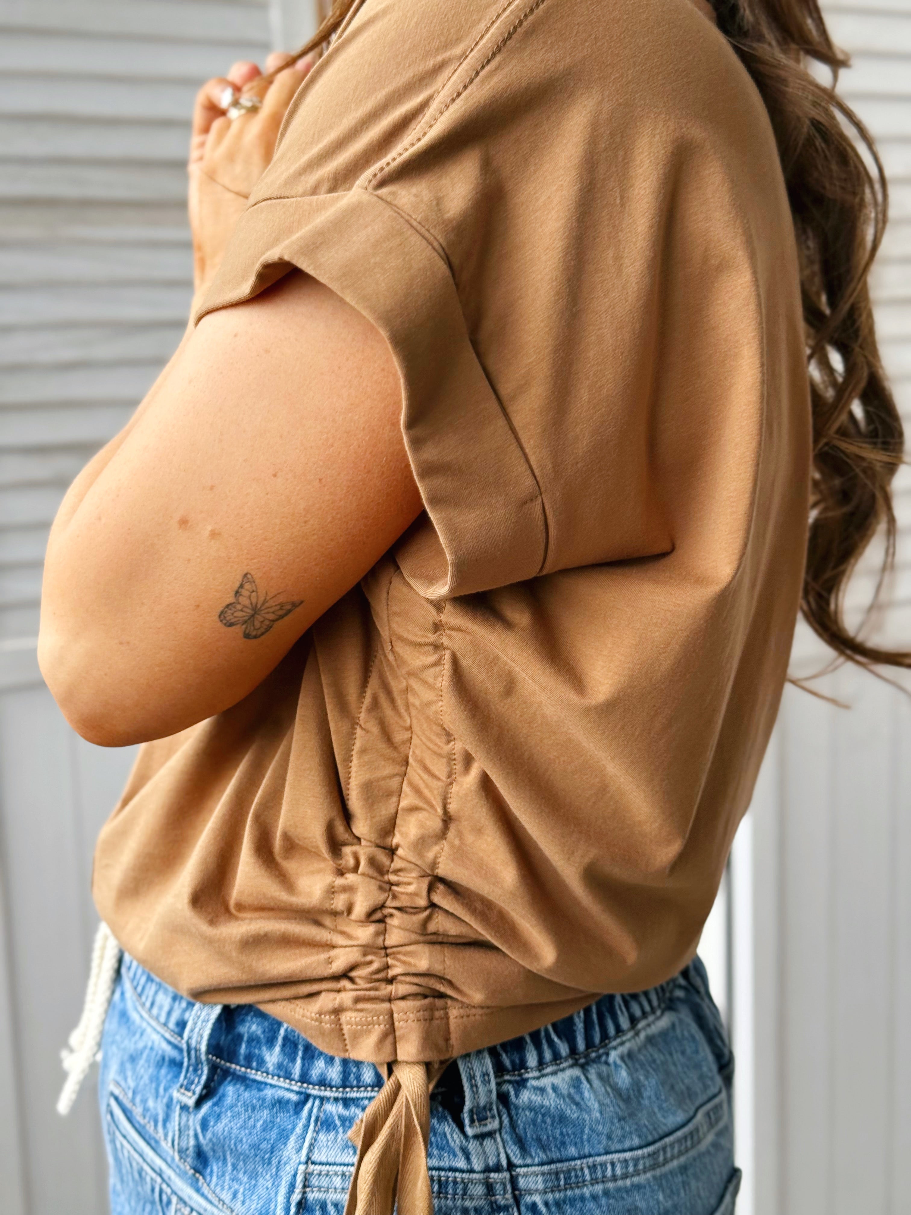 Dakota Tee - BROWN MUSTARD - willows clothing S/S SHIRT