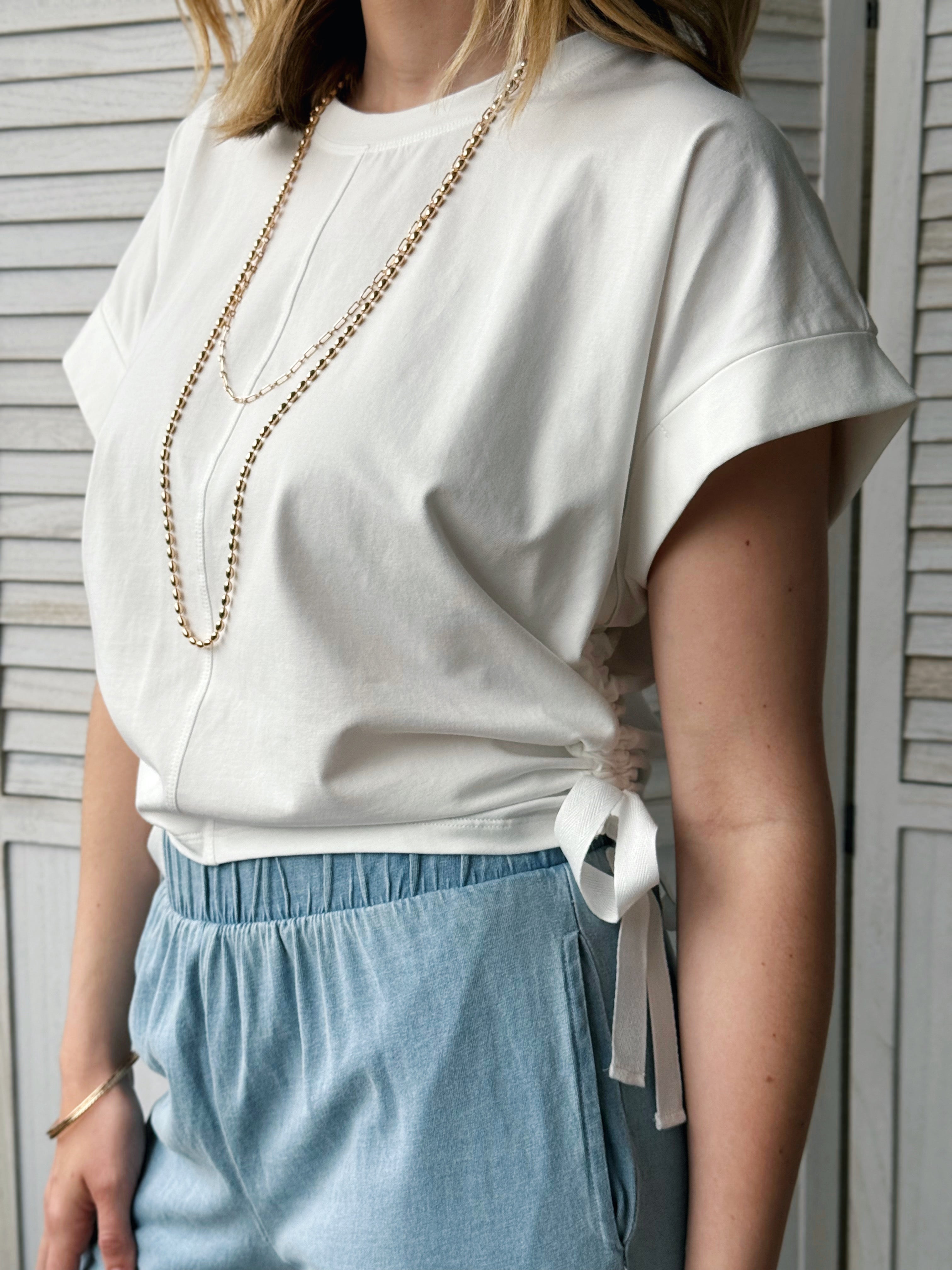 Dakota Tee - OFF WHITE - willows clothing S/S SHIRT