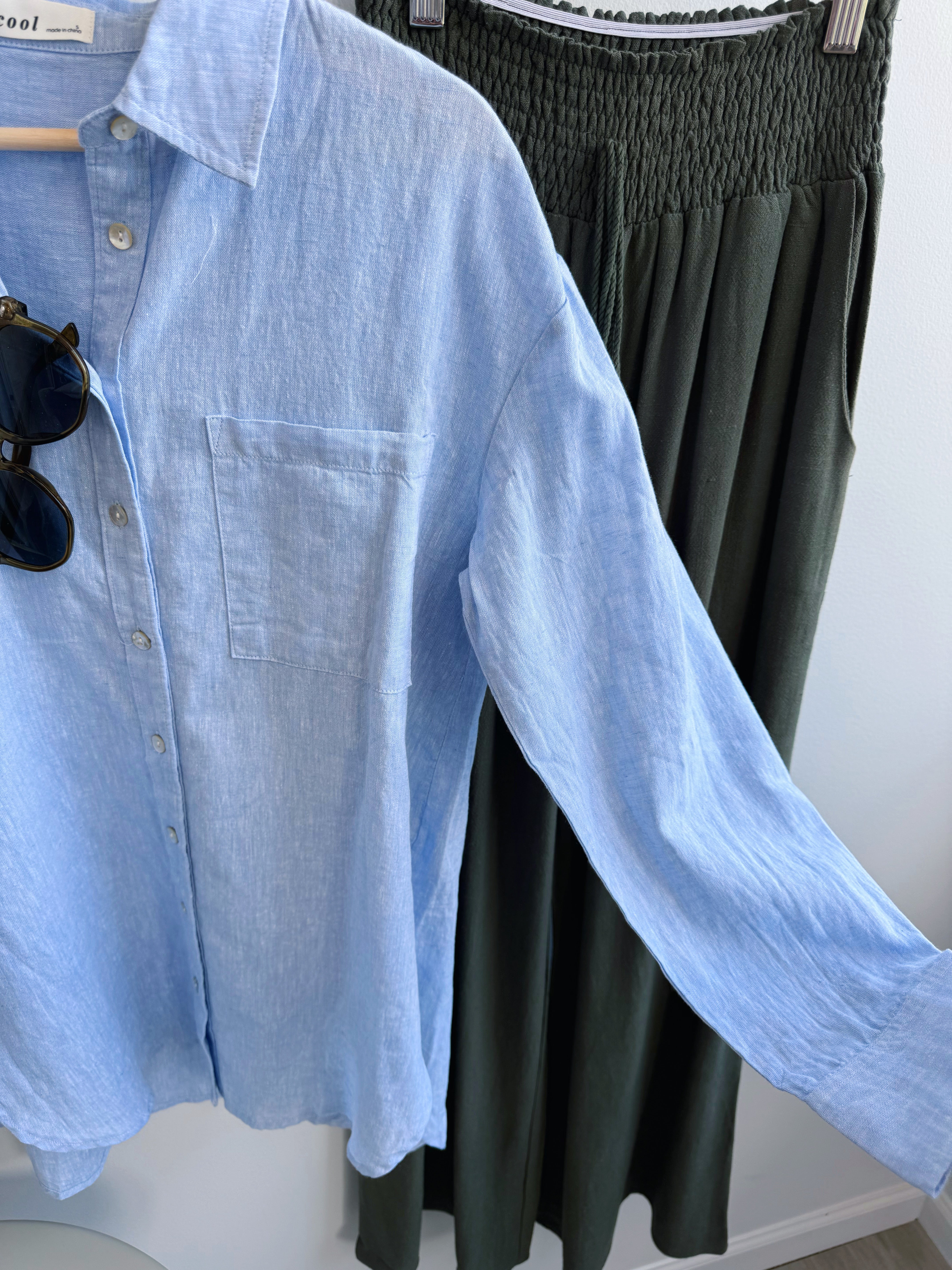 Davia Shirt - CHAMBRAY - willows clothing L/S SHIRT