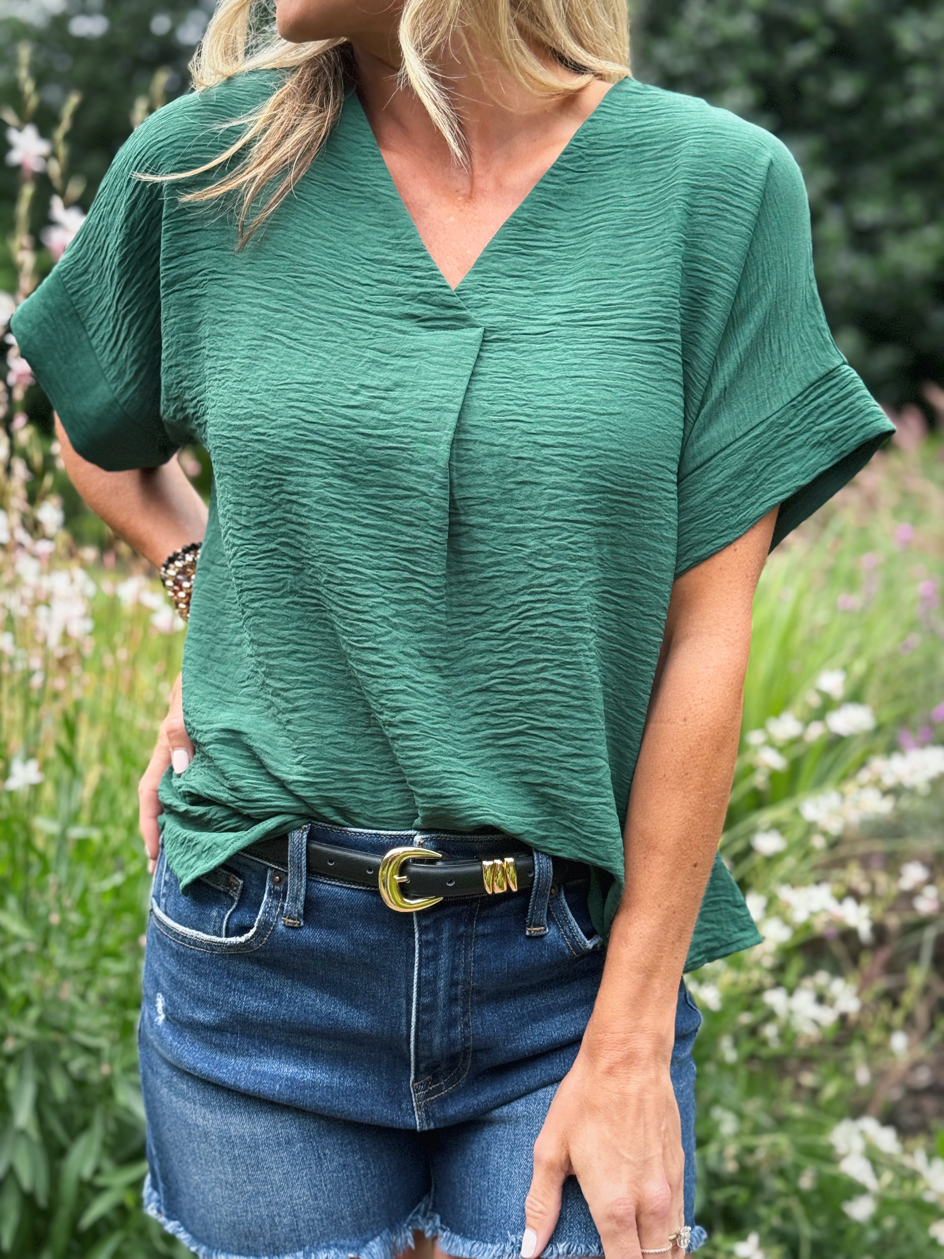 Dawn Blouse - SEA GREEN - willows clothing S/S SHIRT