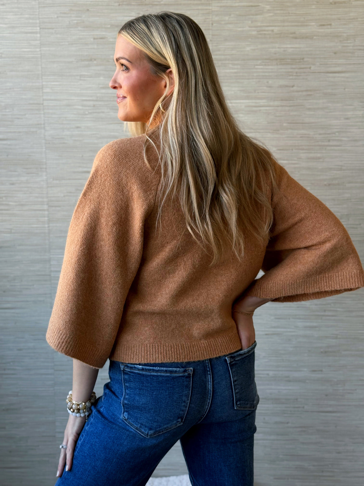 Declan Sweater - CAMEL - willows clothing SWEATER